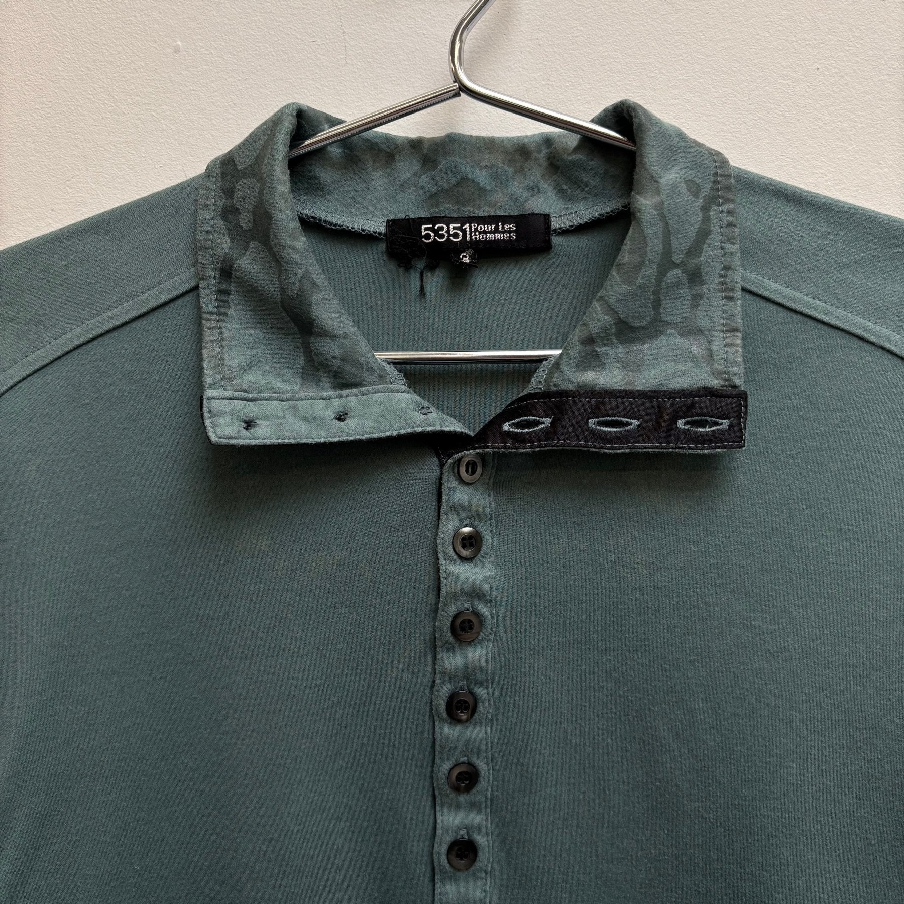 00s 5351 Pour Les Hommes Button Collar Polo T-Shirt - Image 3