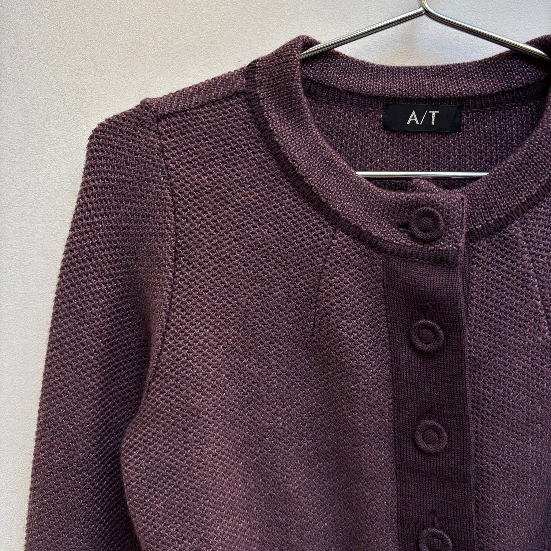 00s Atsuro Tayama Wool Knit Cropped Cardigan - Image 4