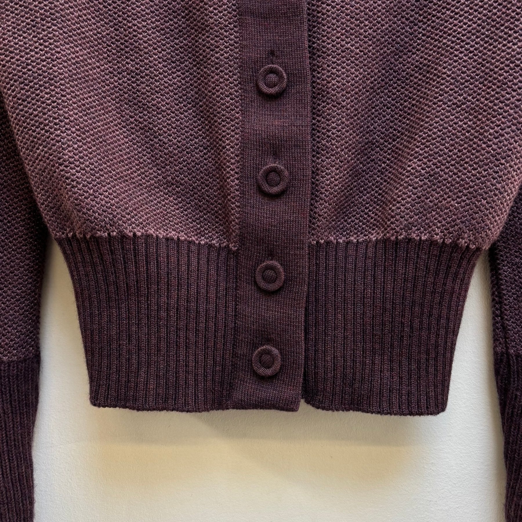 00s Atsuro Tayama Wool Knit Cropped Cardigan - Image 5