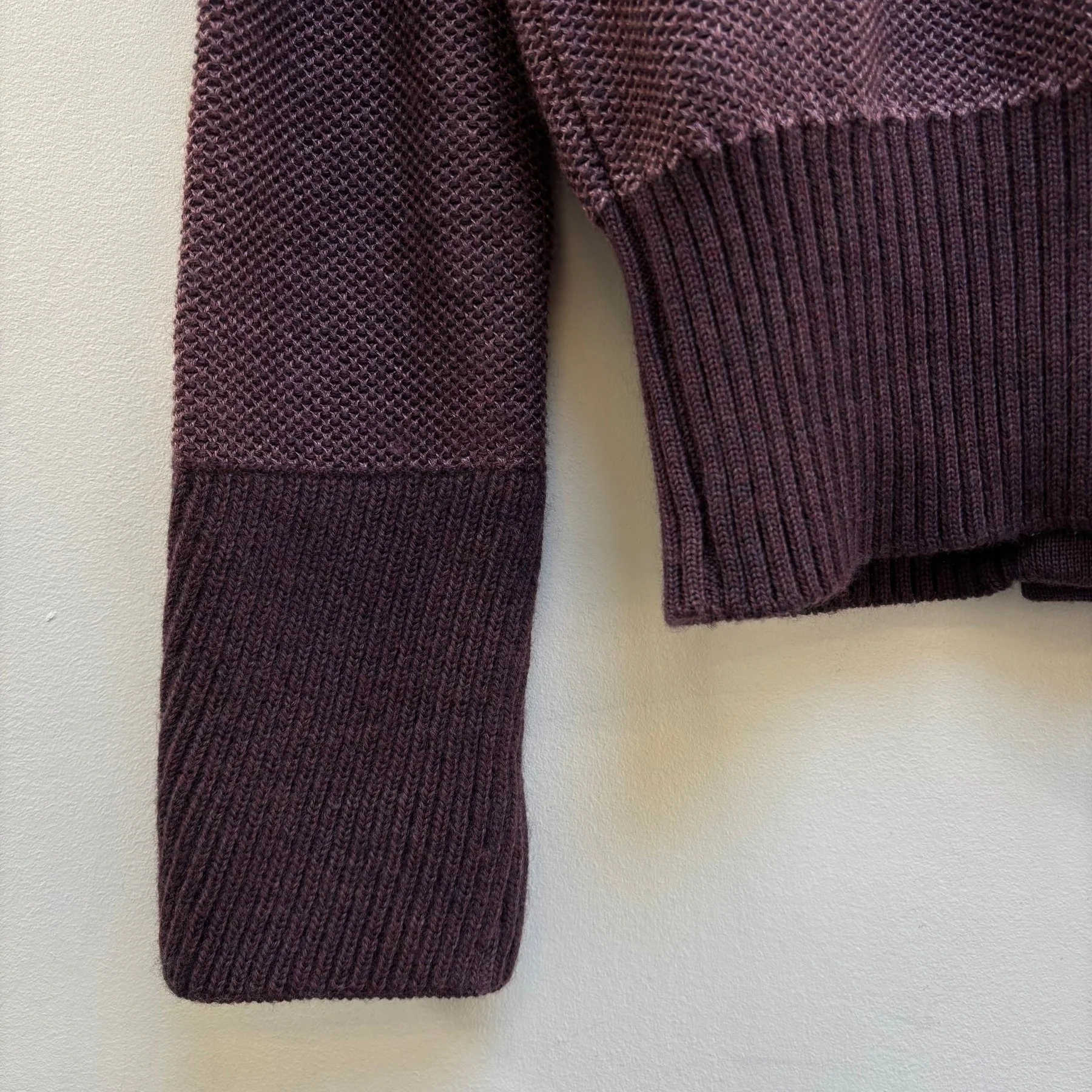 00s Atsuro Tayama Wool Knit Cropped Cardigan - Image 9
