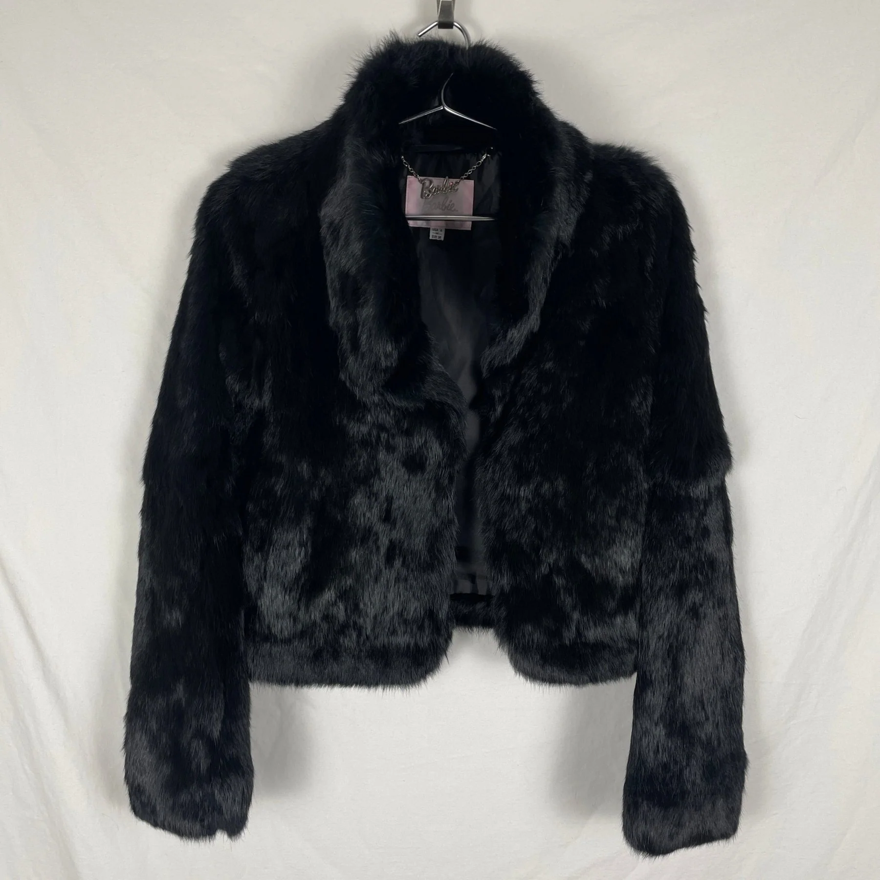 00s Barbie Rabbit Fur Cropped Jacket - Image 9