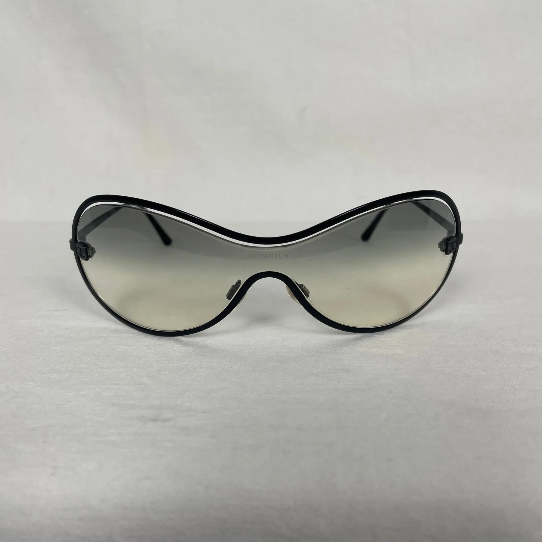 00s Chanel Shield Goggle Sunglasses - Image 3