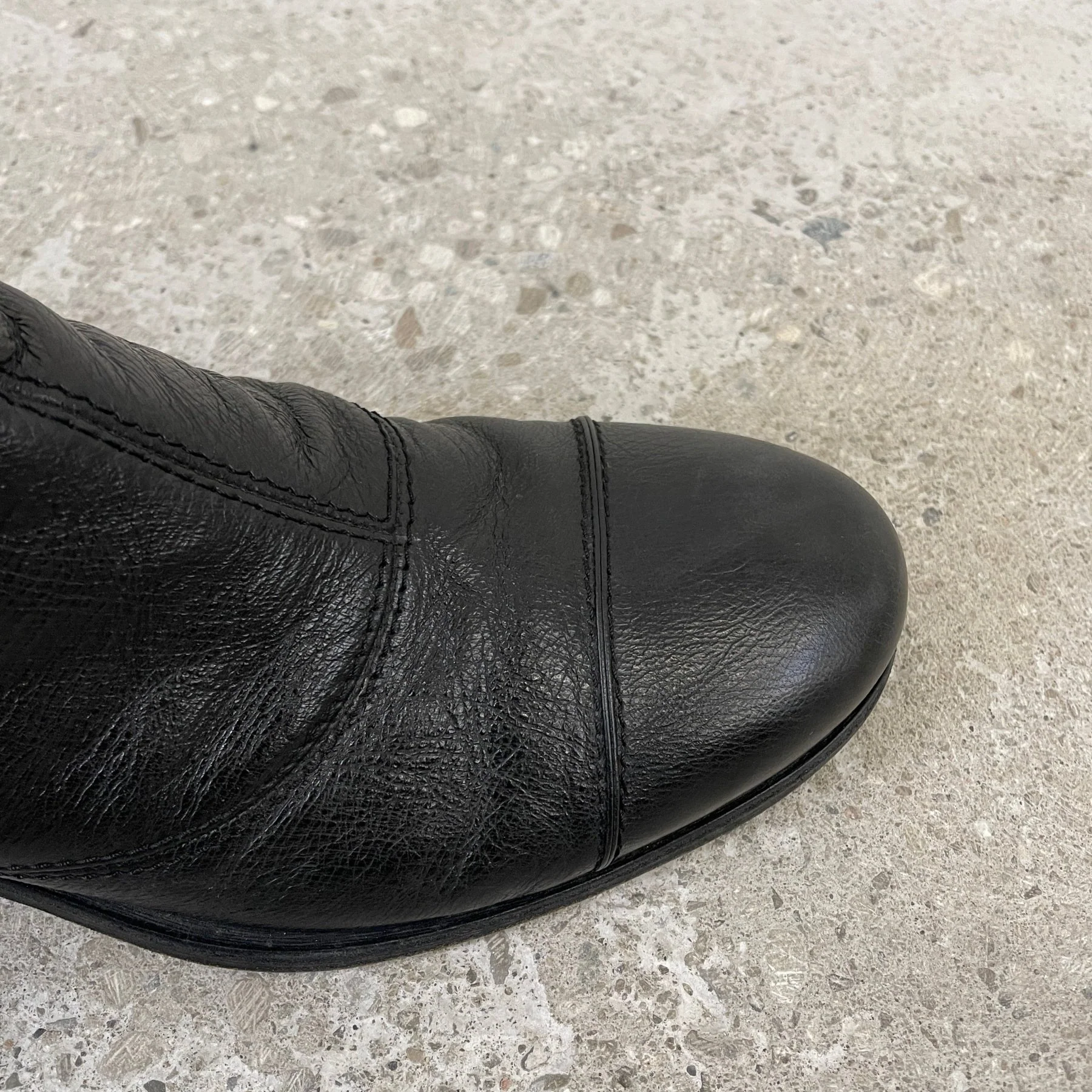 00s Costume National Back-Zip Leather Boots - Image 5