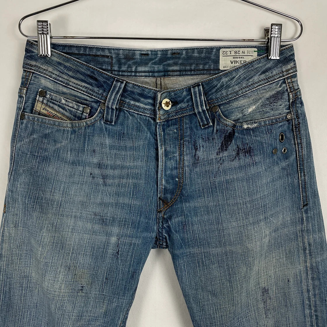 00s Diesel Lightwash Oil Platter Jeans - Image 6