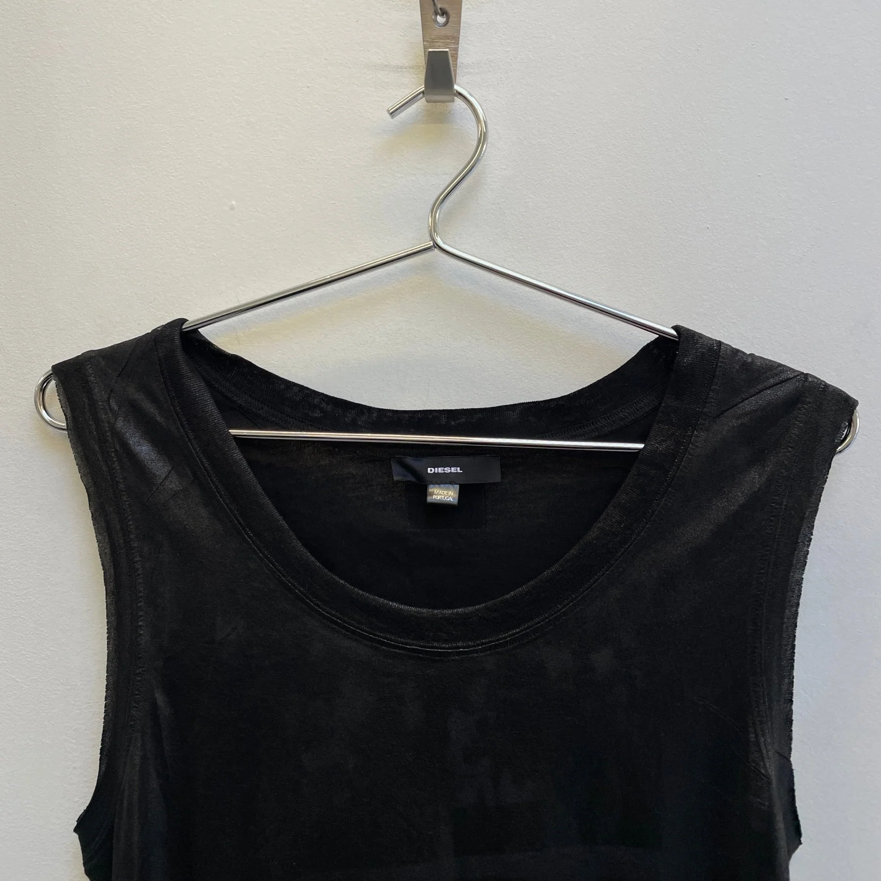 00s Diesel Wax Print Tank Dress - Image 3