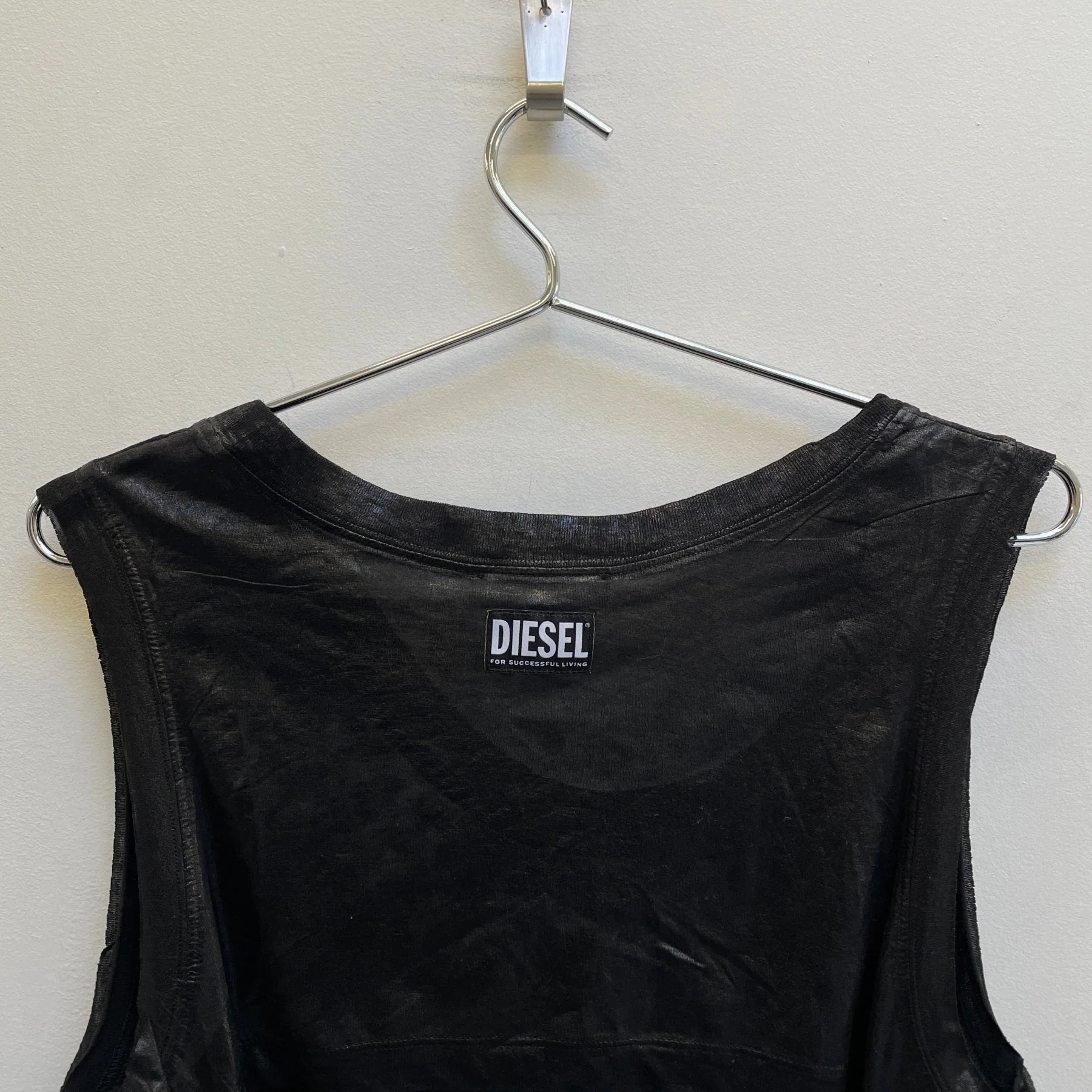 00s Diesel Wax Print Tank Dress - Image 6