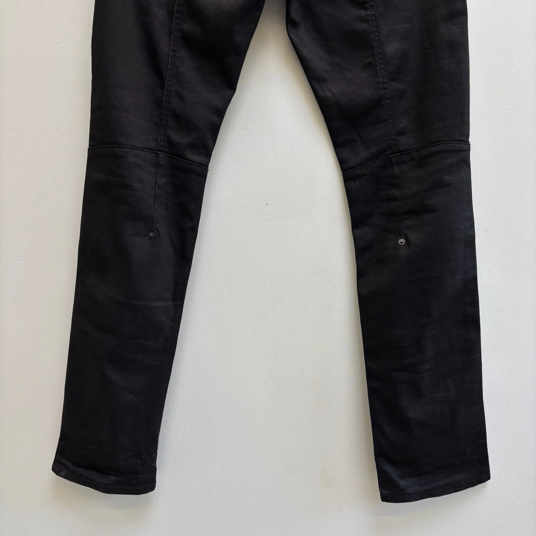 00s Dirk Bikkembergs Distressed Waxed Skinny Jeans - Image 10