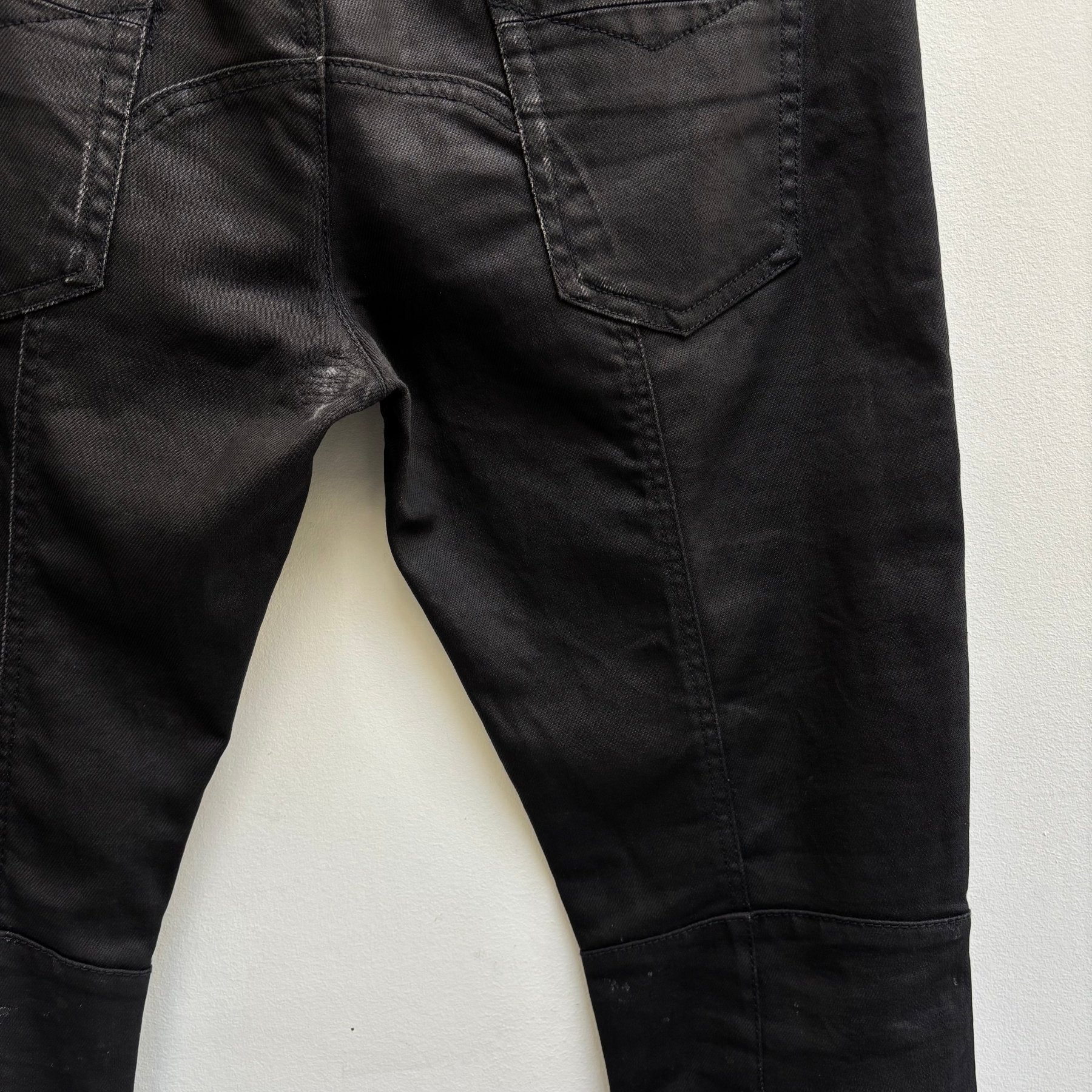 00s Dirk Bikkembergs Distressed Waxed Skinny Jeans - Image 13