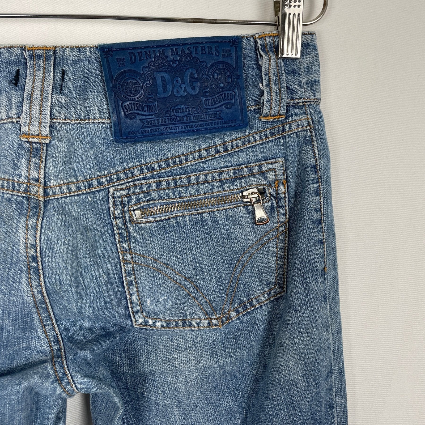 00s Dolce & Gabanna Bleach Dye Denim Capris - Image 10