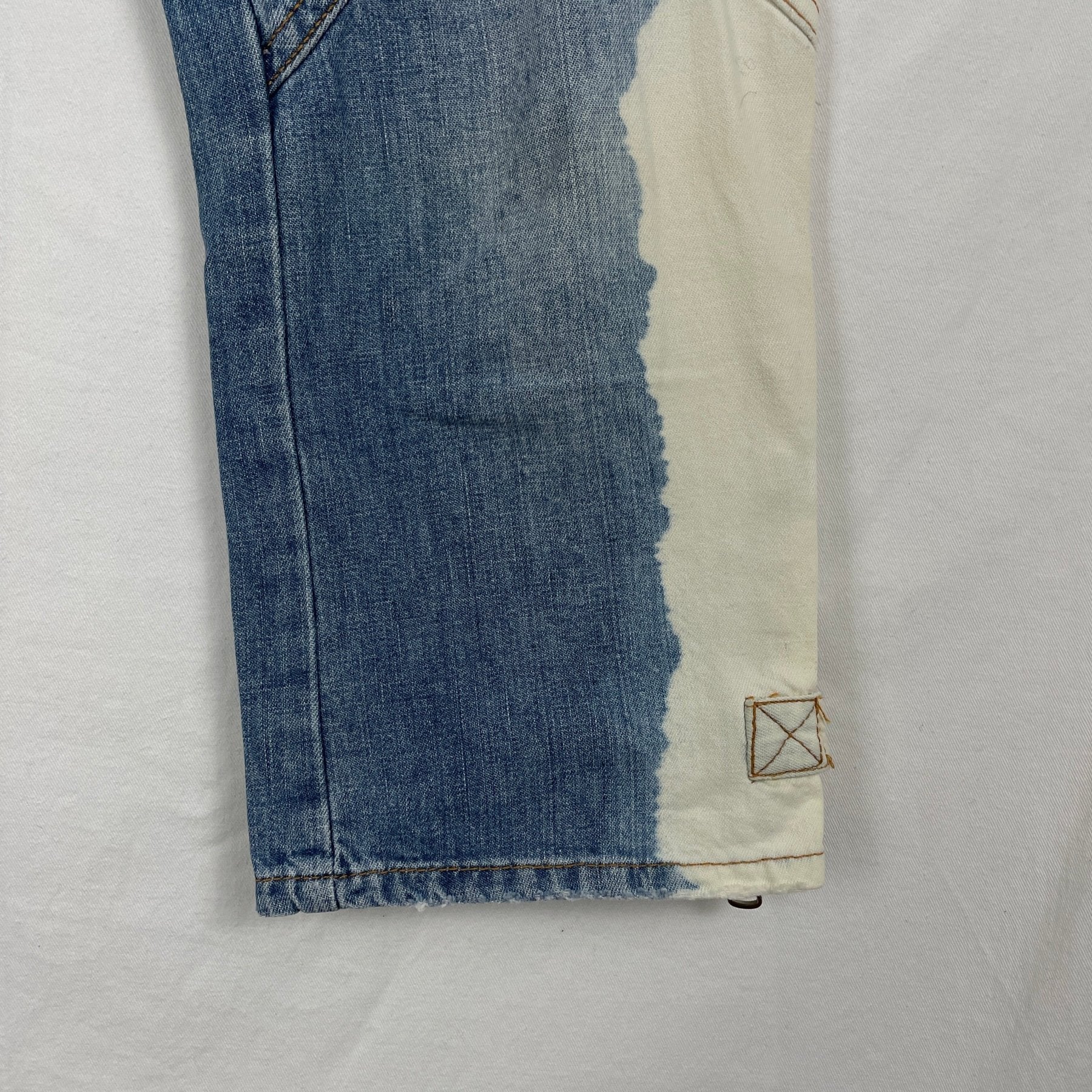 00s Dolce & Gabanna Bleach Dye Denim Capris - Image 5