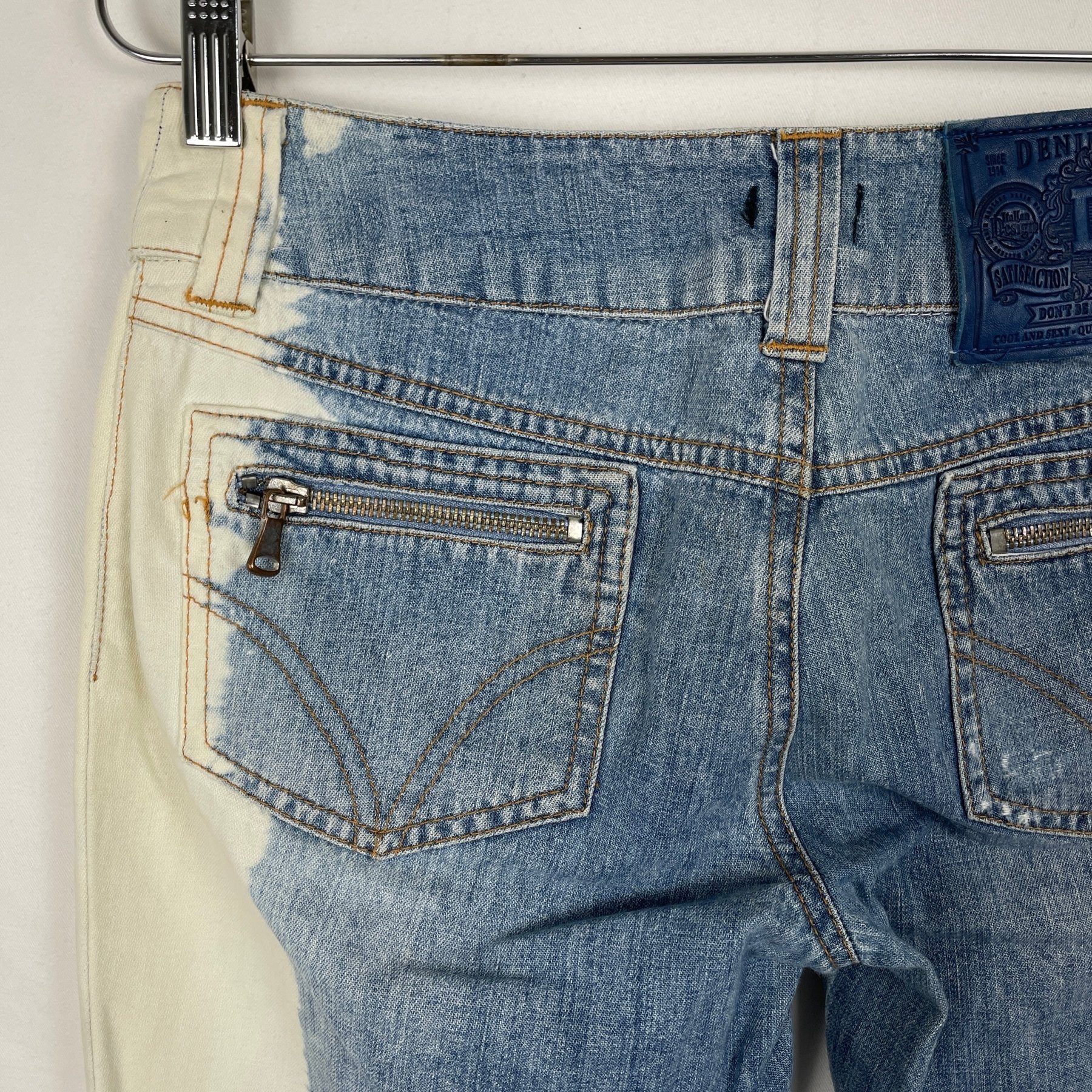 00s Dolce & Gabanna Bleach Dye Denim Capris - Image 9