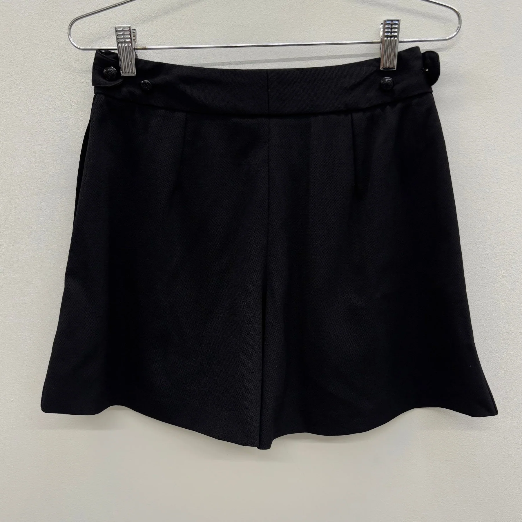 00s Dolce & Gabbana Button Up Black Shorts - Image 2