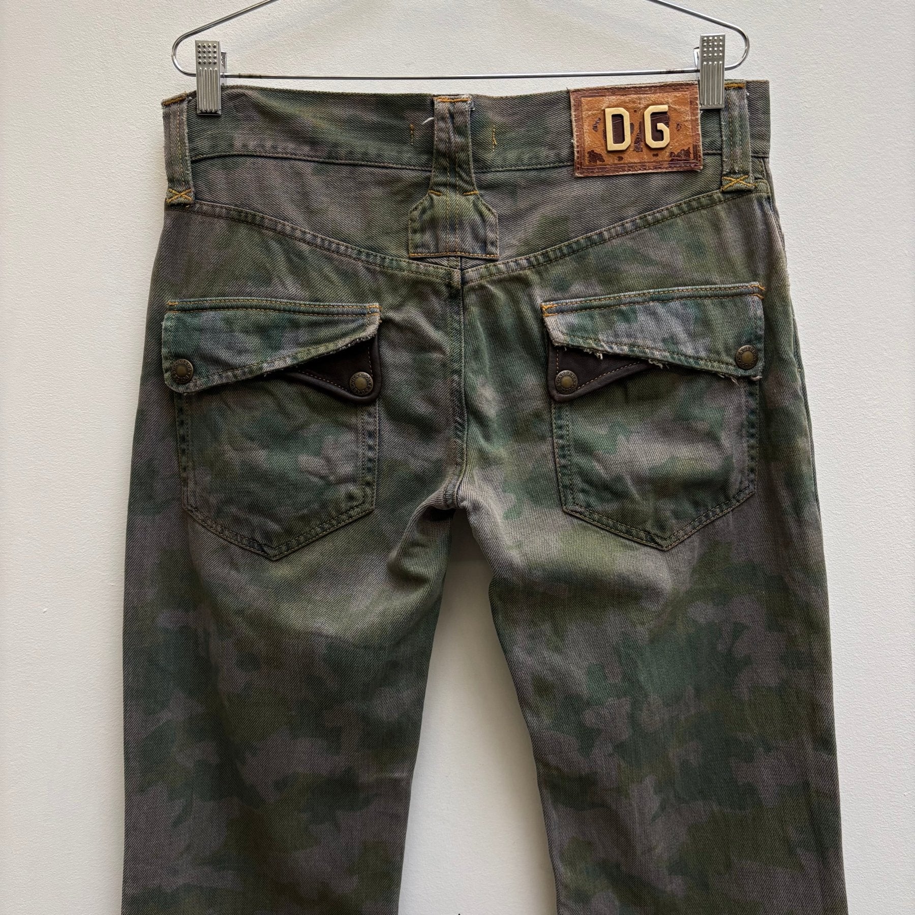 00s Dolce & Gabbana Camouflage Straight Jeans - Image 7