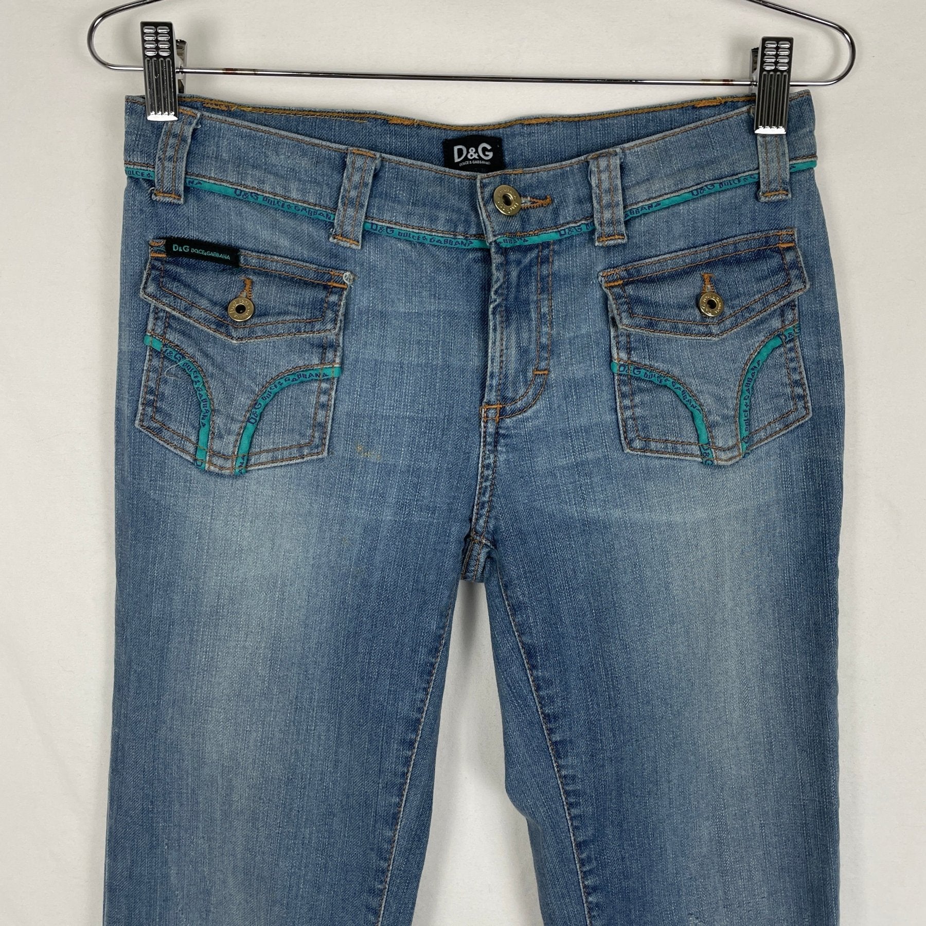 00s Dolce & Gabbana Cargo Pocket  Boot Cut Jeans - Image 3