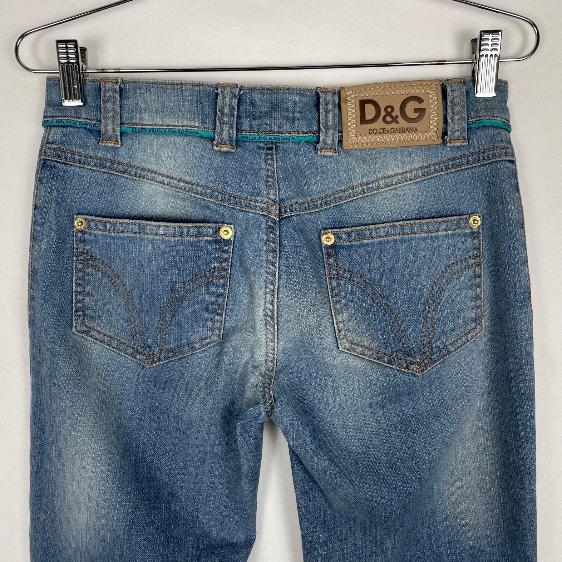 00s Dolce & Gabbana Cargo Pocket  Boot Cut Jeans - Image 5