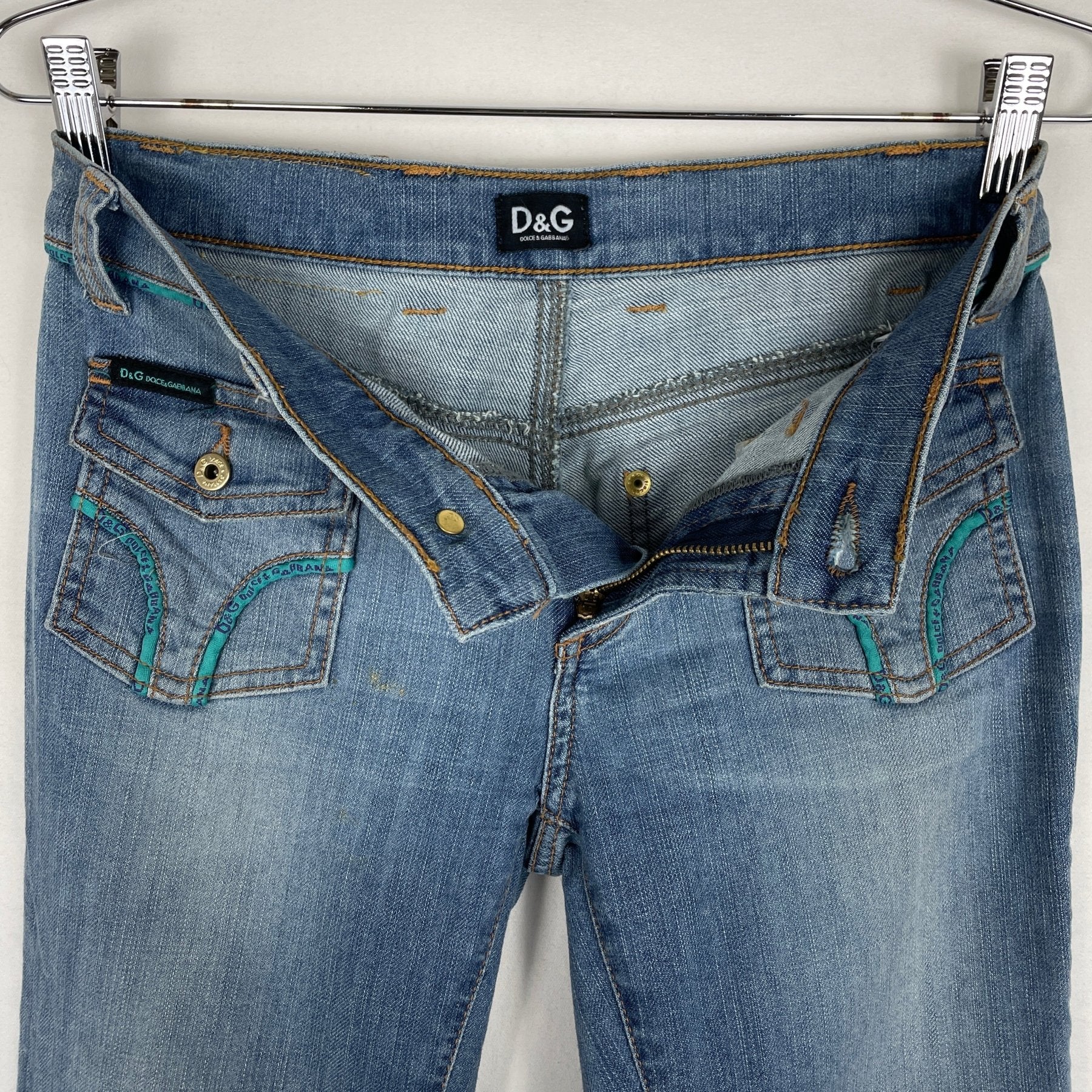 00s Dolce & Gabbana Cargo Pocket  Boot Cut Jeans - Image 7