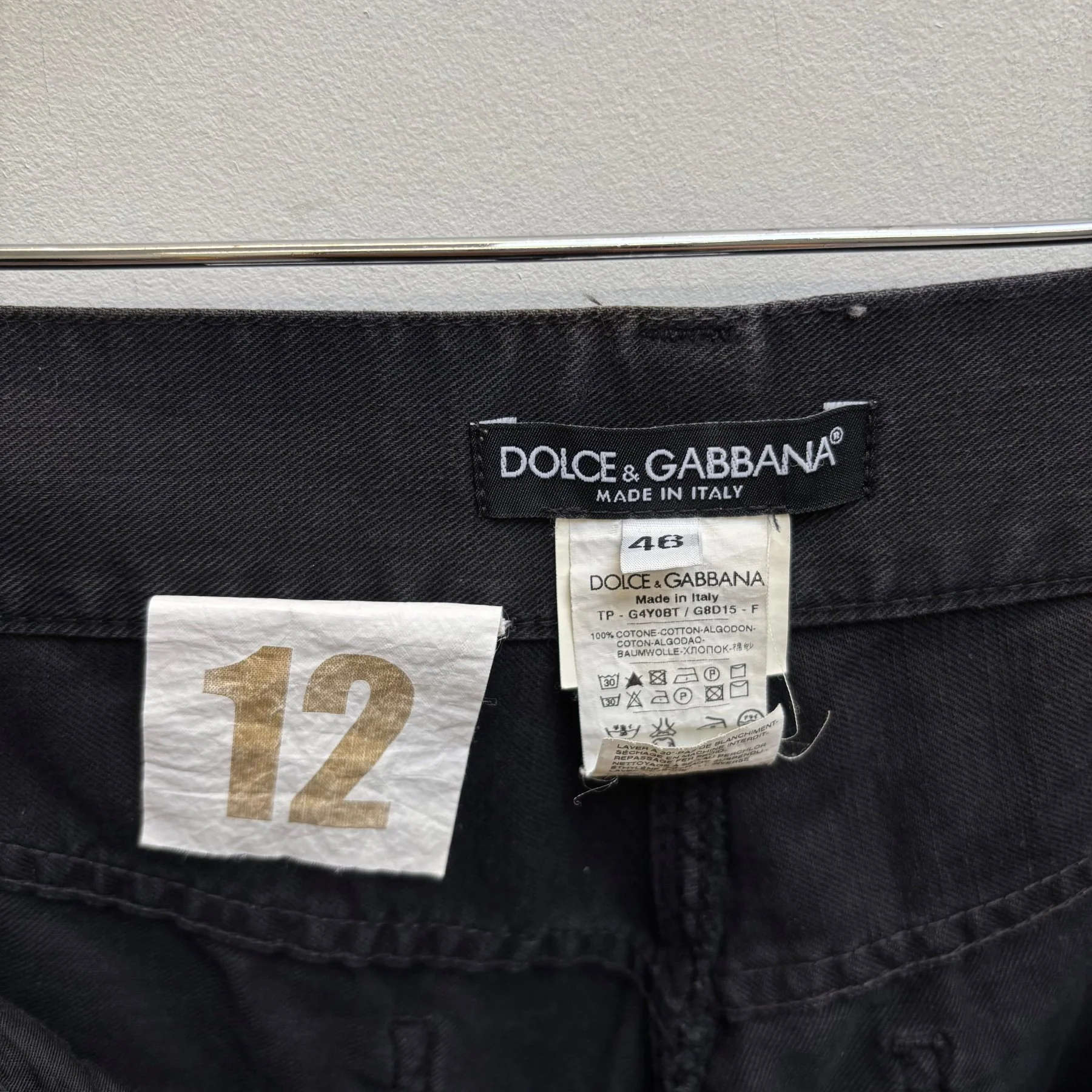 00s Dolce & Gabbana Cropped Distressed Jeans - Image 14