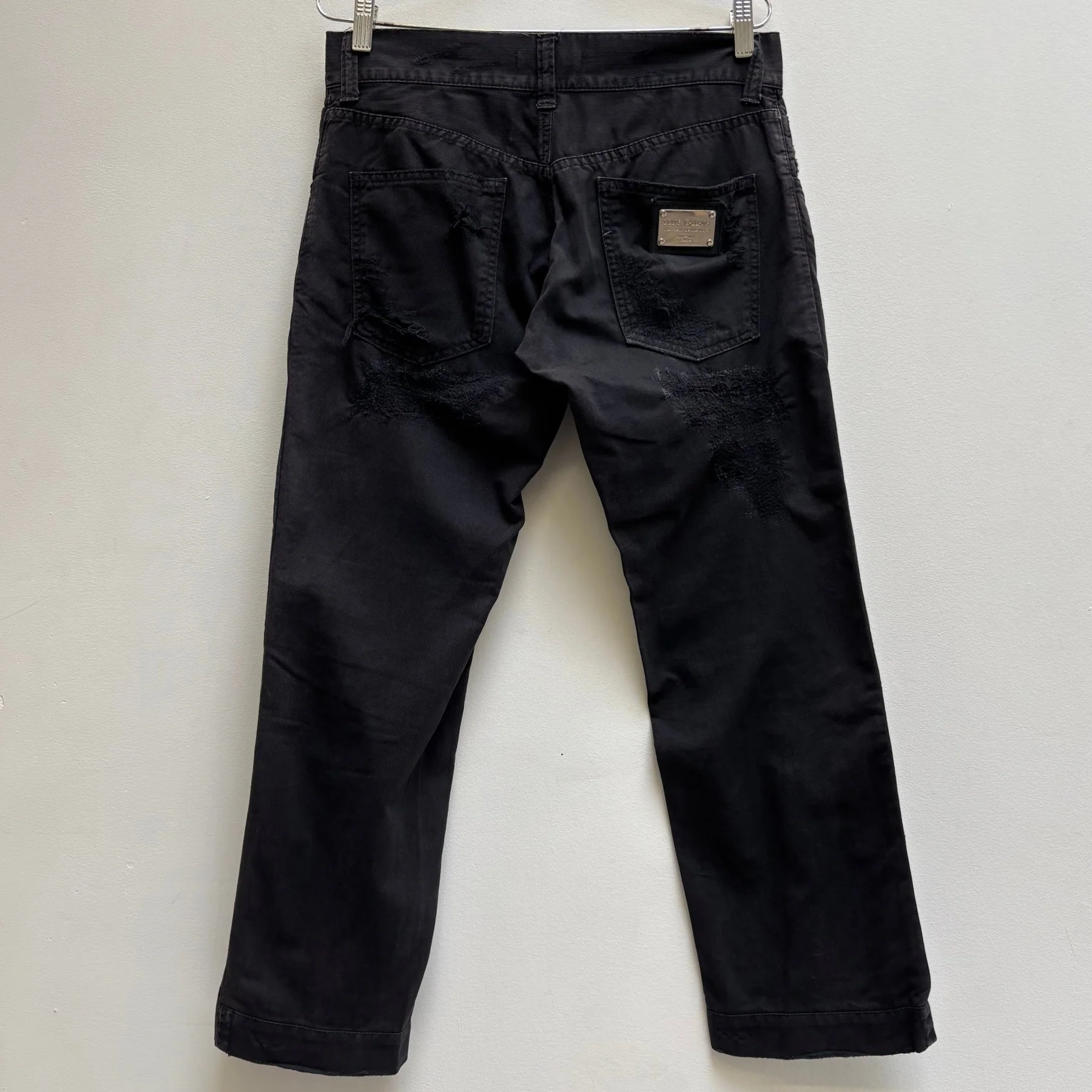 00s Dolce & Gabbana Cropped Distressed Jeans - Image 2