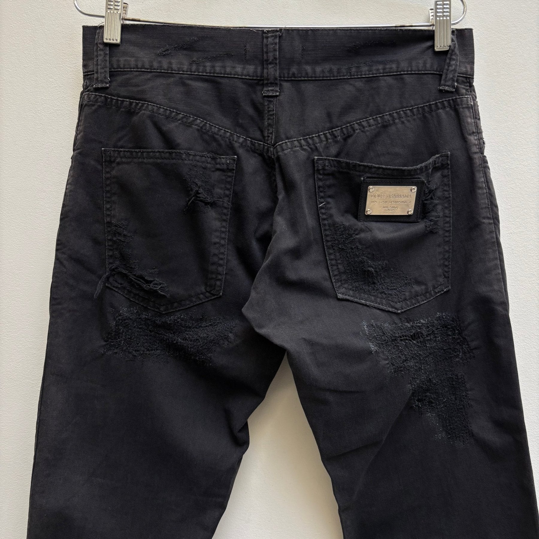 00s Dolce & Gabbana Cropped Distressed Jeans - Image 8