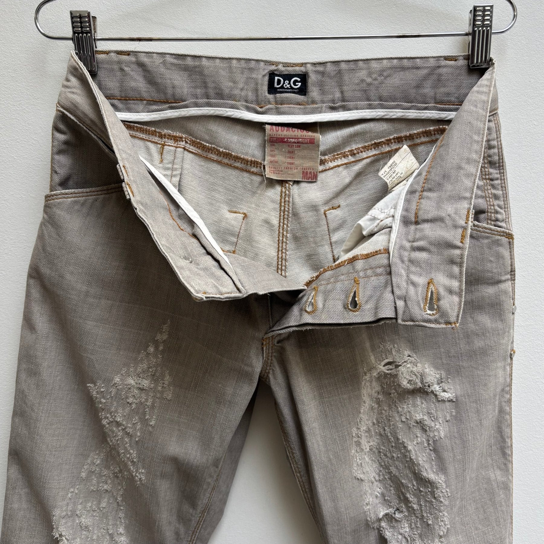 00s Dolce & Gabbana Distressed Ripped Jeans - Image 13