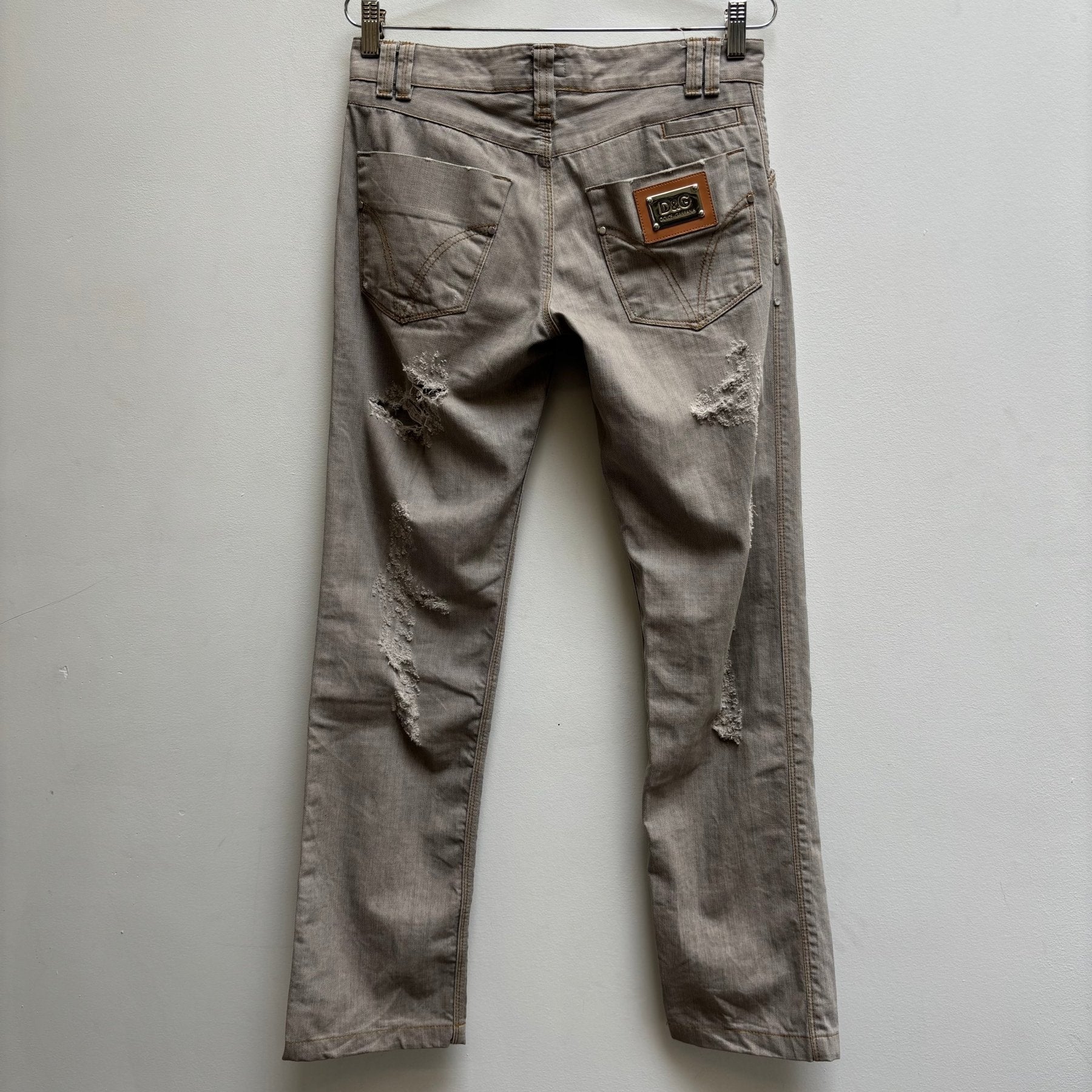 00s Dolce & Gabbana Distressed Ripped Jeans - Image 2