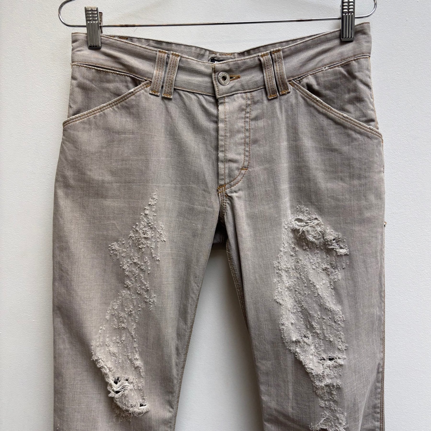 00s Dolce & Gabbana Distressed Ripped Jeans - Image 3