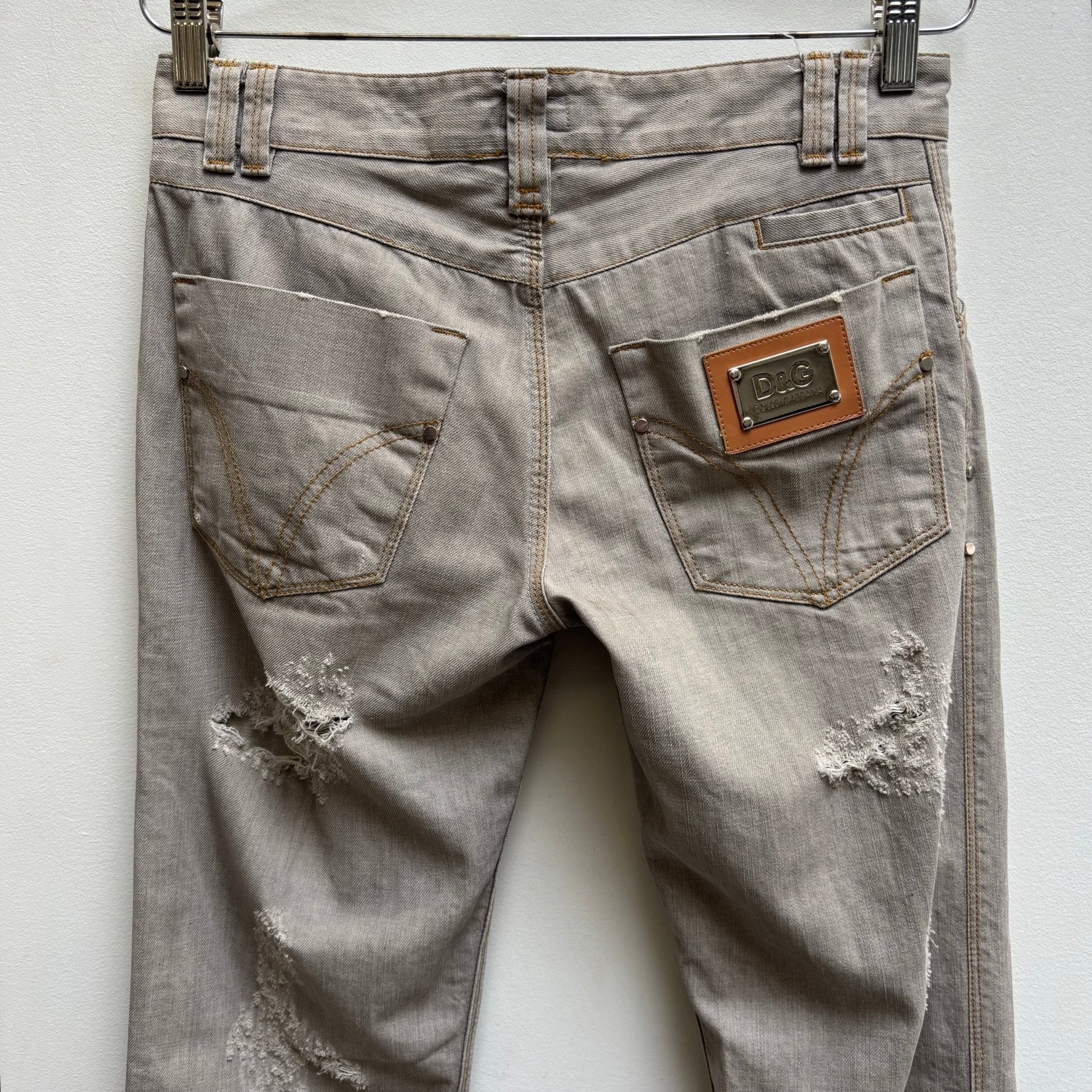 00s Dolce & Gabbana Distressed Ripped Jeans - Image 9
