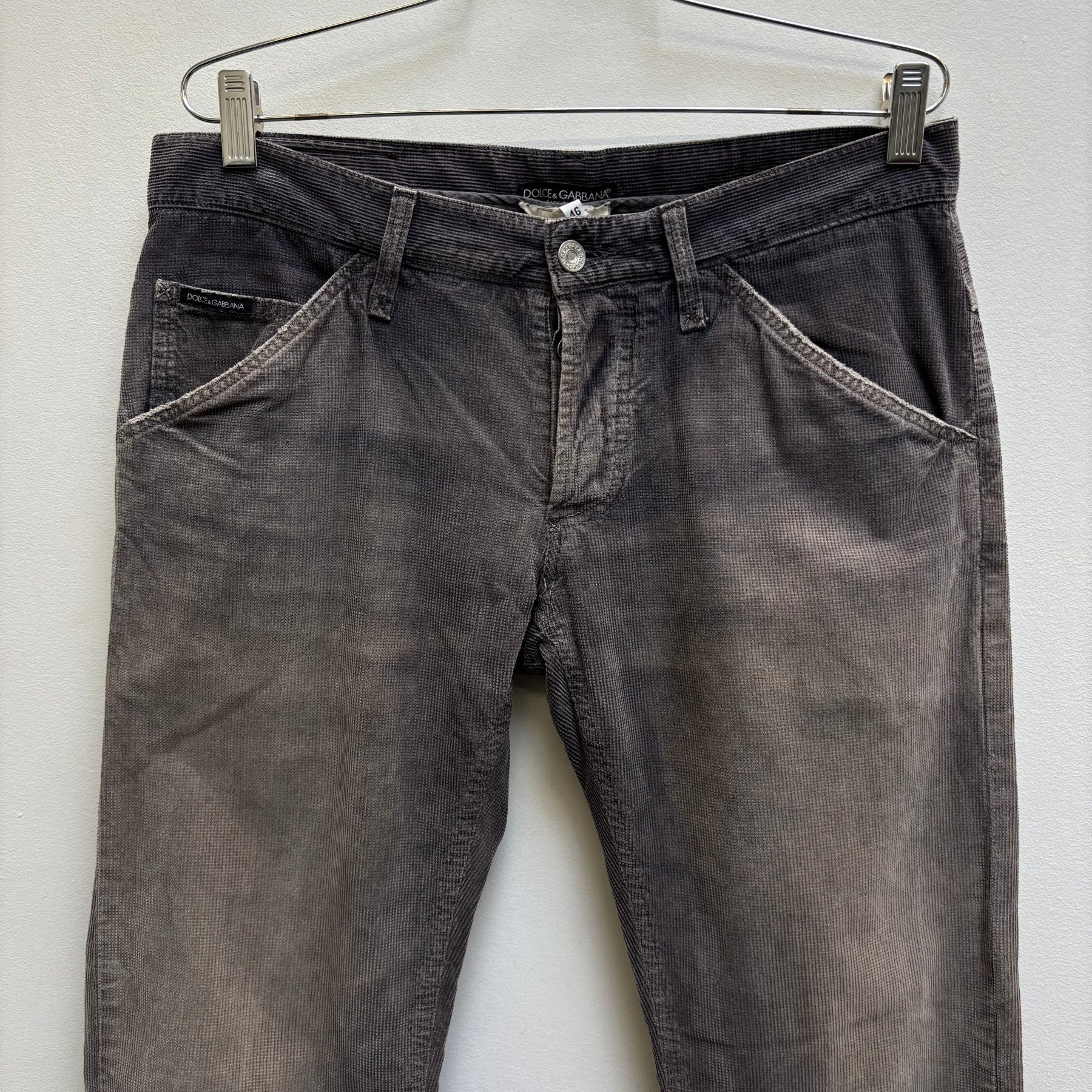 00s Dolce & Gabbana Faded Corduroy Trousers - Image 3