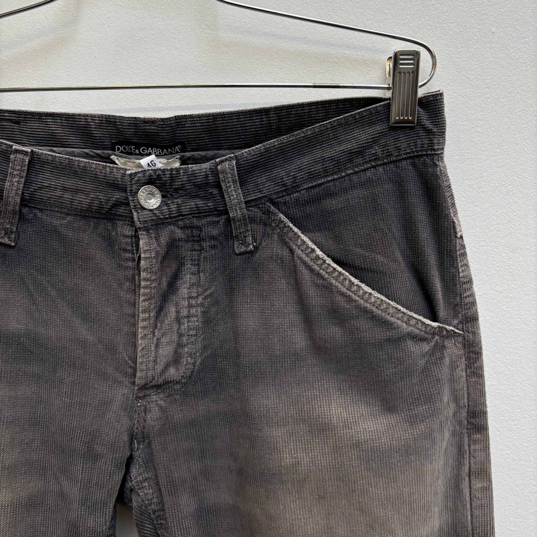 00s Dolce & Gabbana Faded Corduroy Trousers - Image 6
