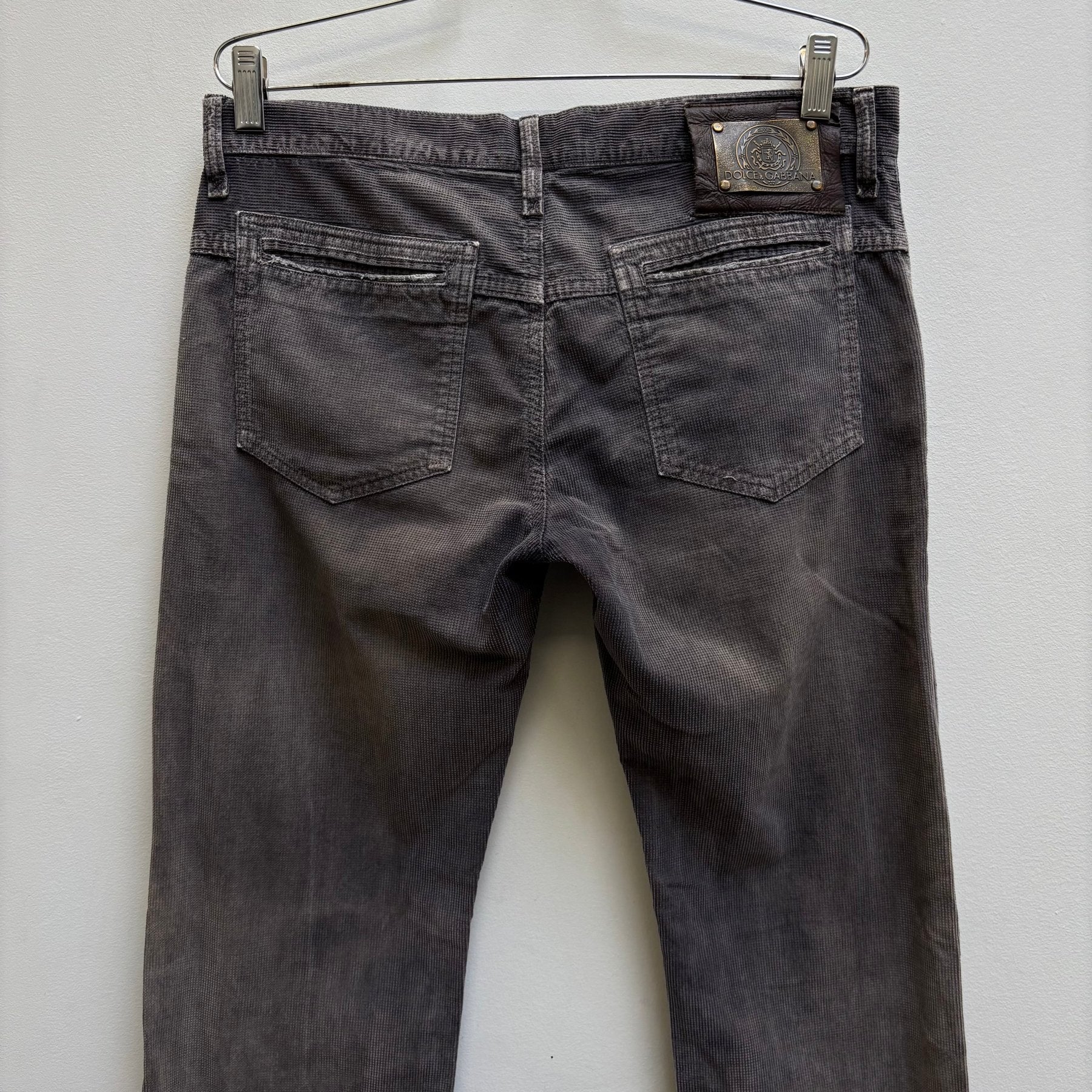 00s Dolce & Gabbana Faded Corduroy Trousers - Image 9