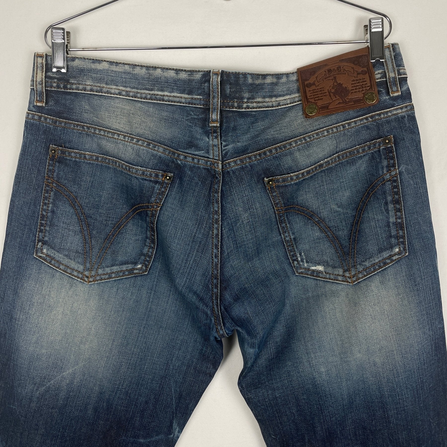 00s Dolce&Gabbana Laser Print Low Rise Jeans - Image 6