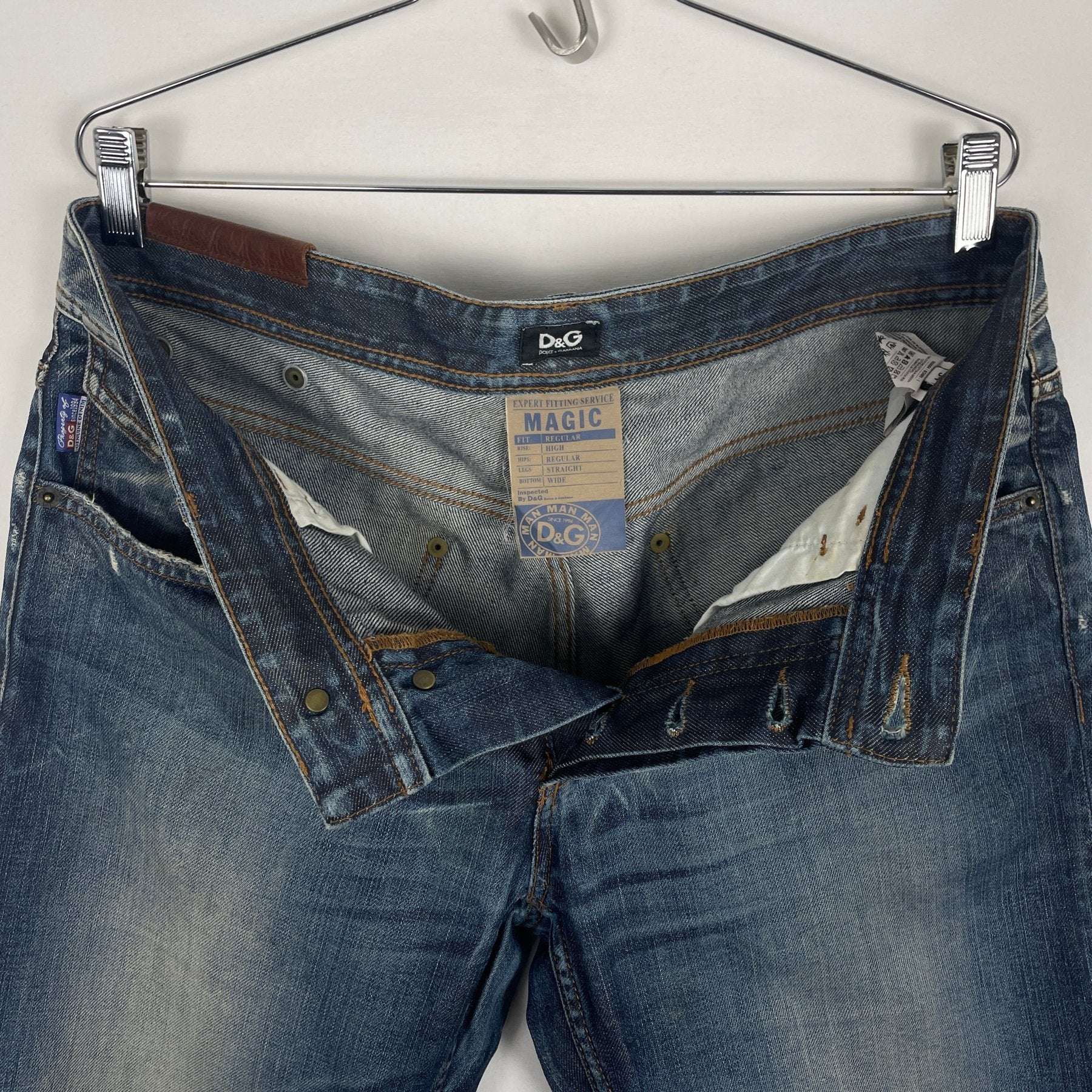 00s Dolce&Gabbana Laser Print Low Rise Jeans - Image 8