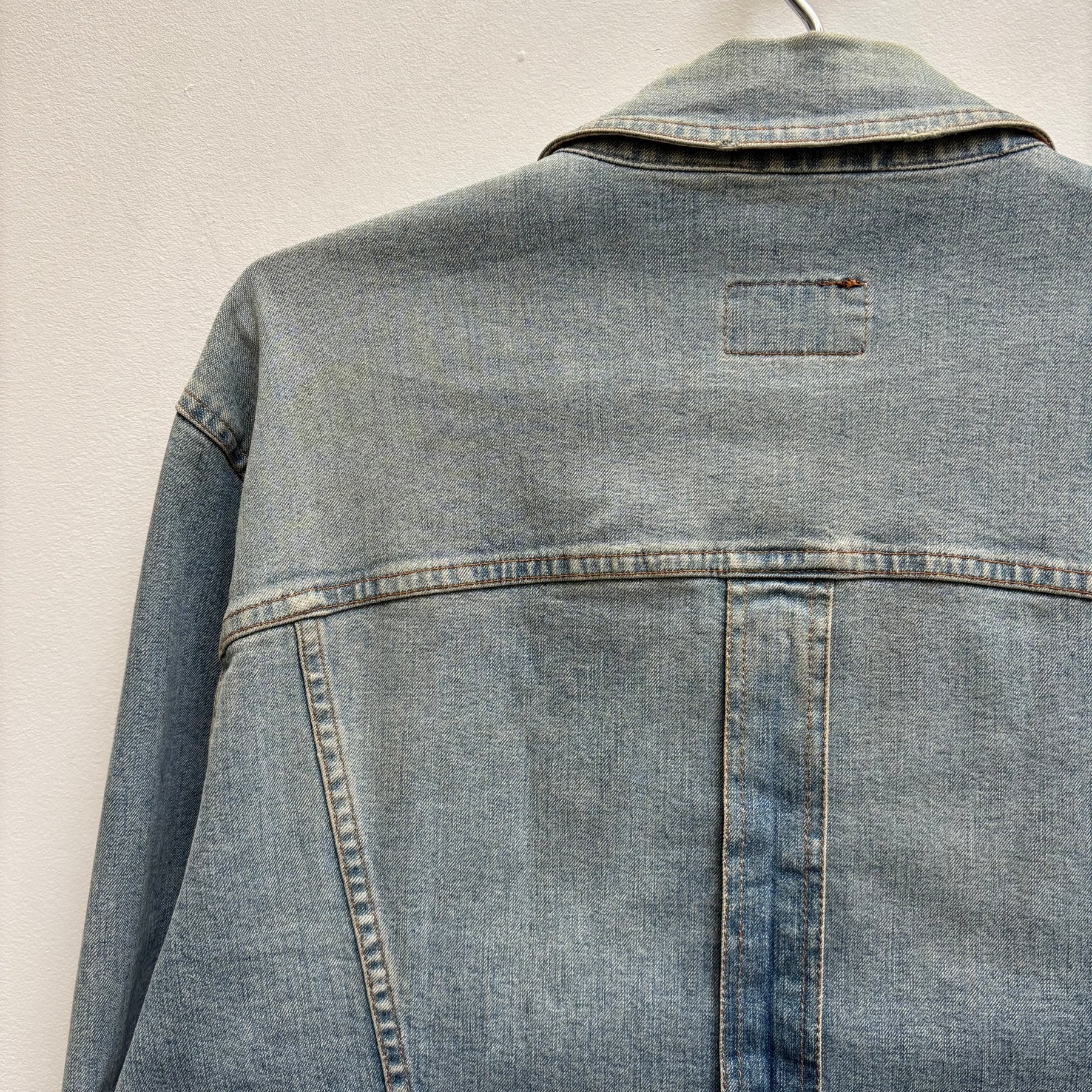 00s Dolce & Gabbana Light Wash Denim Zip-Up Jacket - Image 8