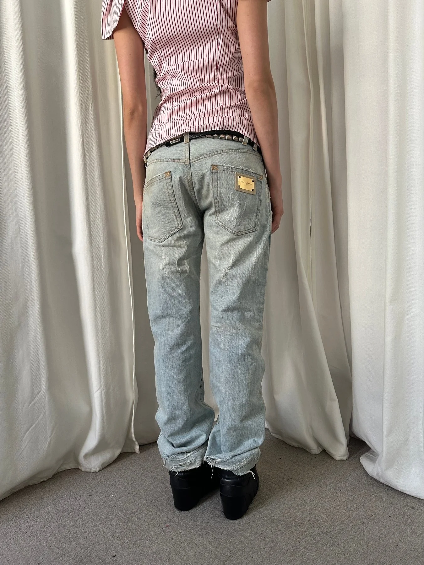 00s Dolce & Gabbana Light Wash Jeans - Image 4