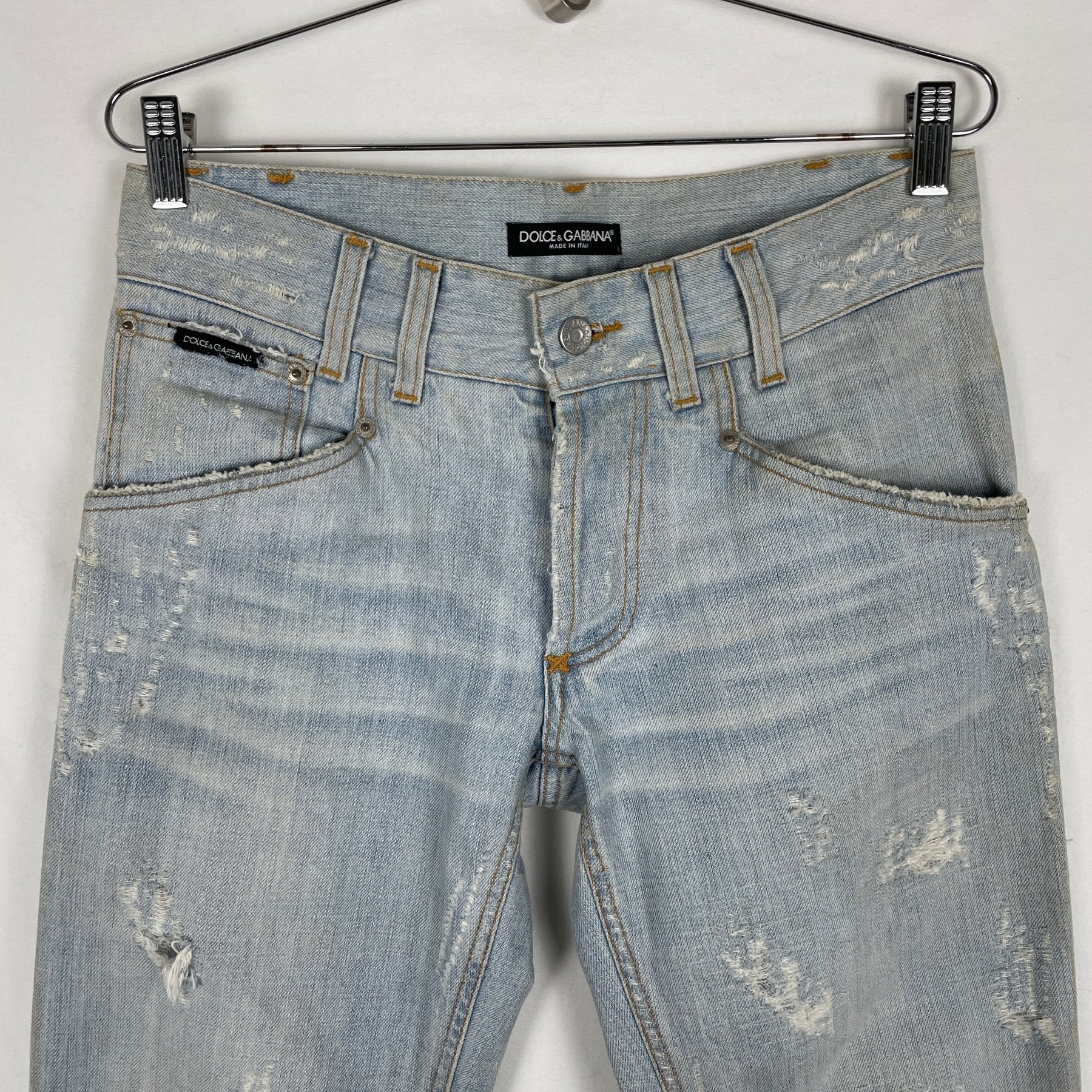 00s Dolce & Gabbana Light Wash Jeans - Image 8