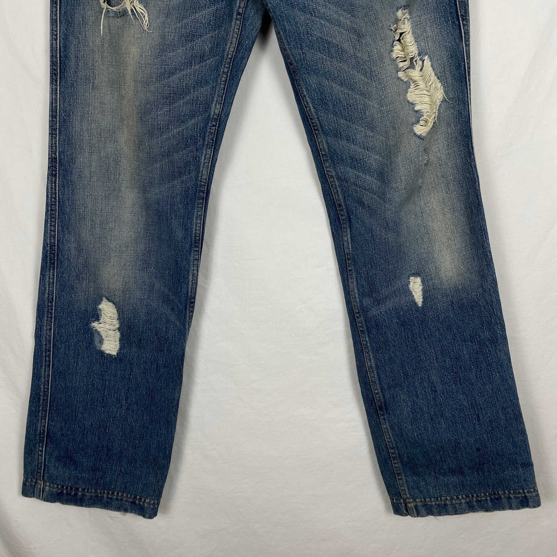 00s Dolce&Gabbana Distressed Low Rise Jeans - Image 3