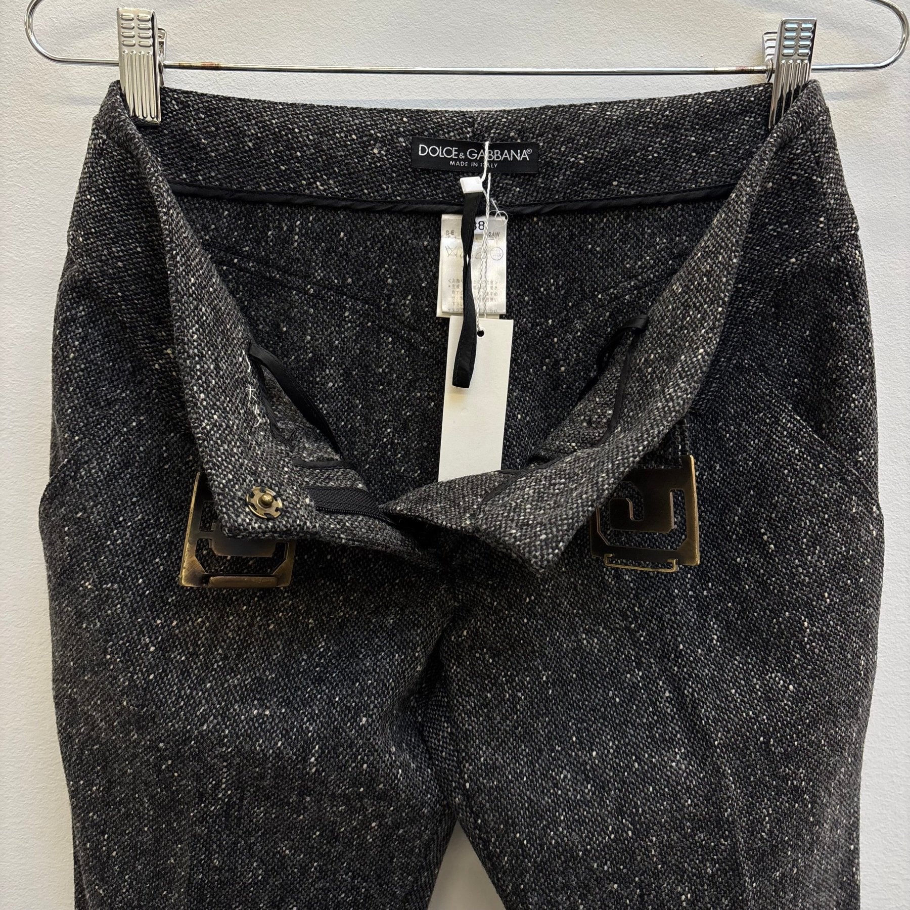 00s Dolce & Gabbana Low Rise Tweed Pants - Image 11