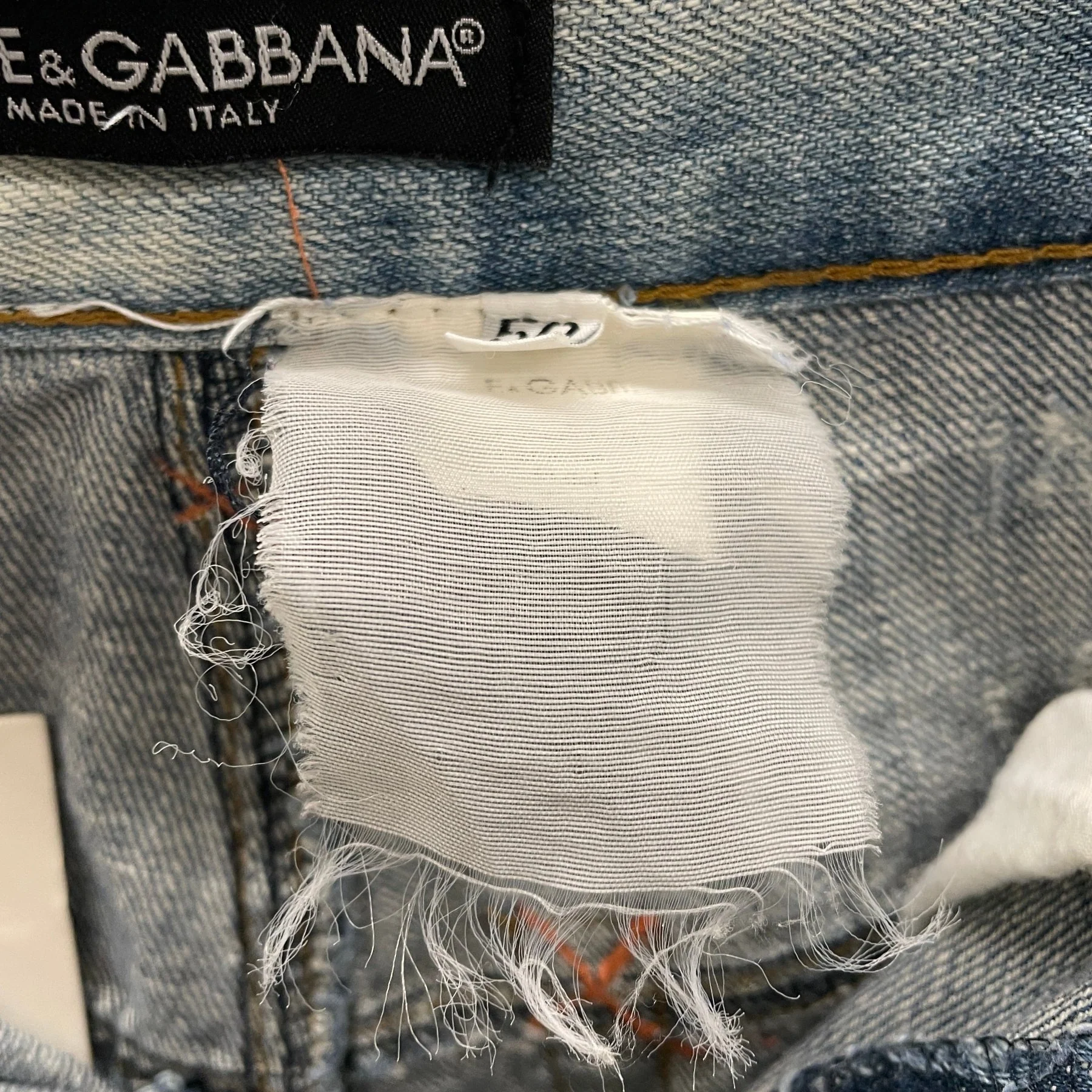 00s Dolce & Gabbana Maxi Zip Lightwash Denim - Image 13