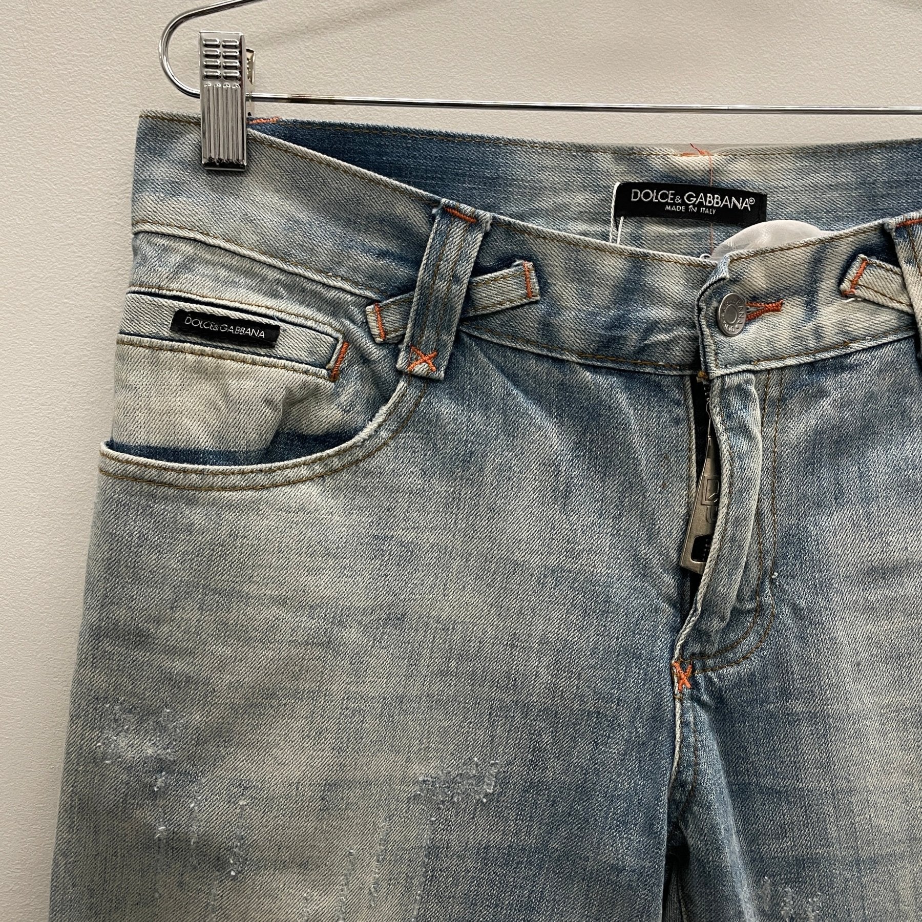 00s Dolce & Gabbana Maxi Zip Lightwash Denim - Image 5