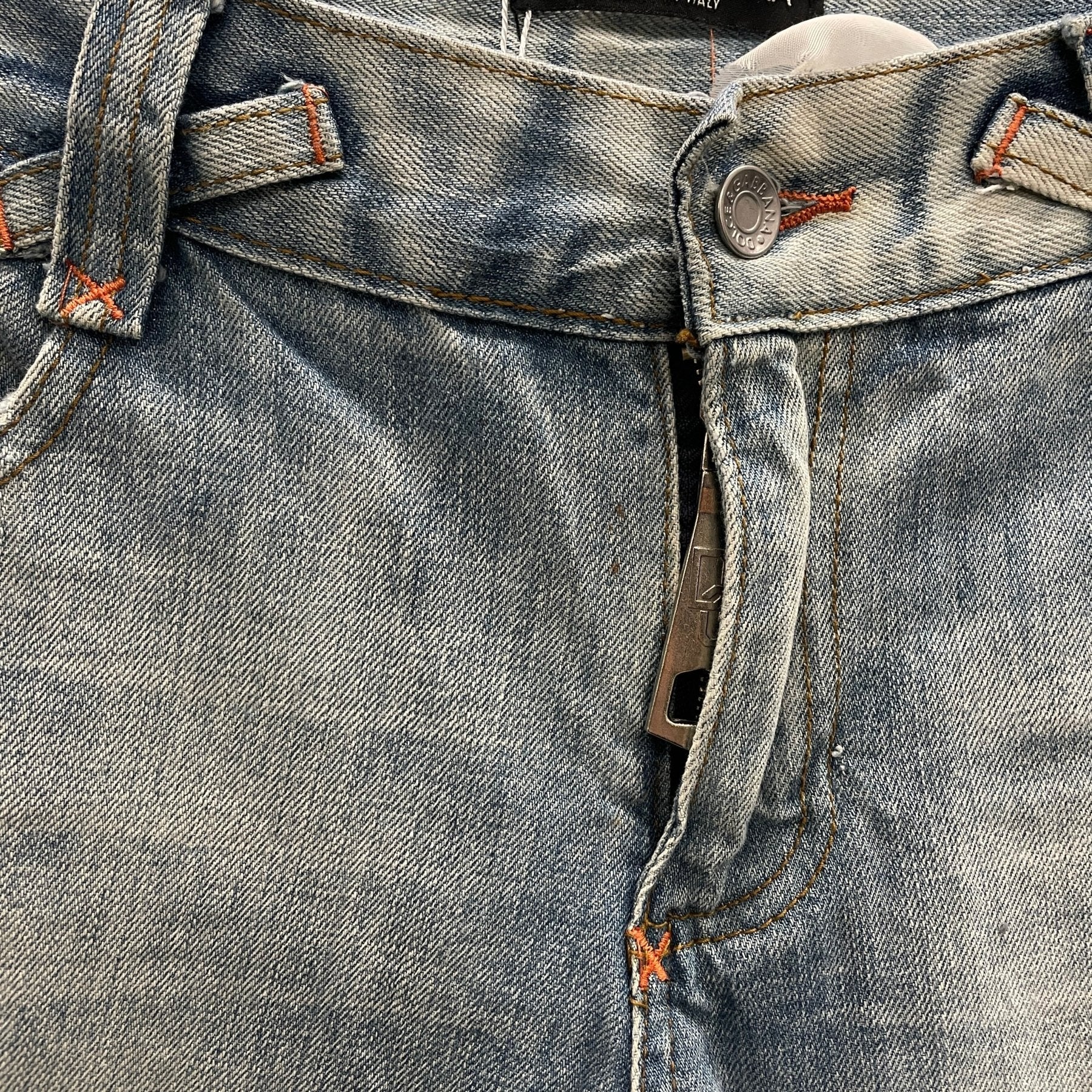 00s Dolce & Gabbana Maxi Zip Lightwash Denim - Image 8