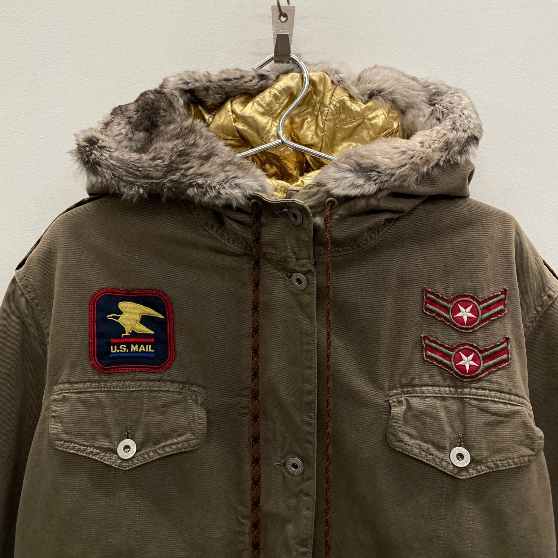 00s Dolce & Gabbana Military Style Hooded Parka Jacket - Image 3