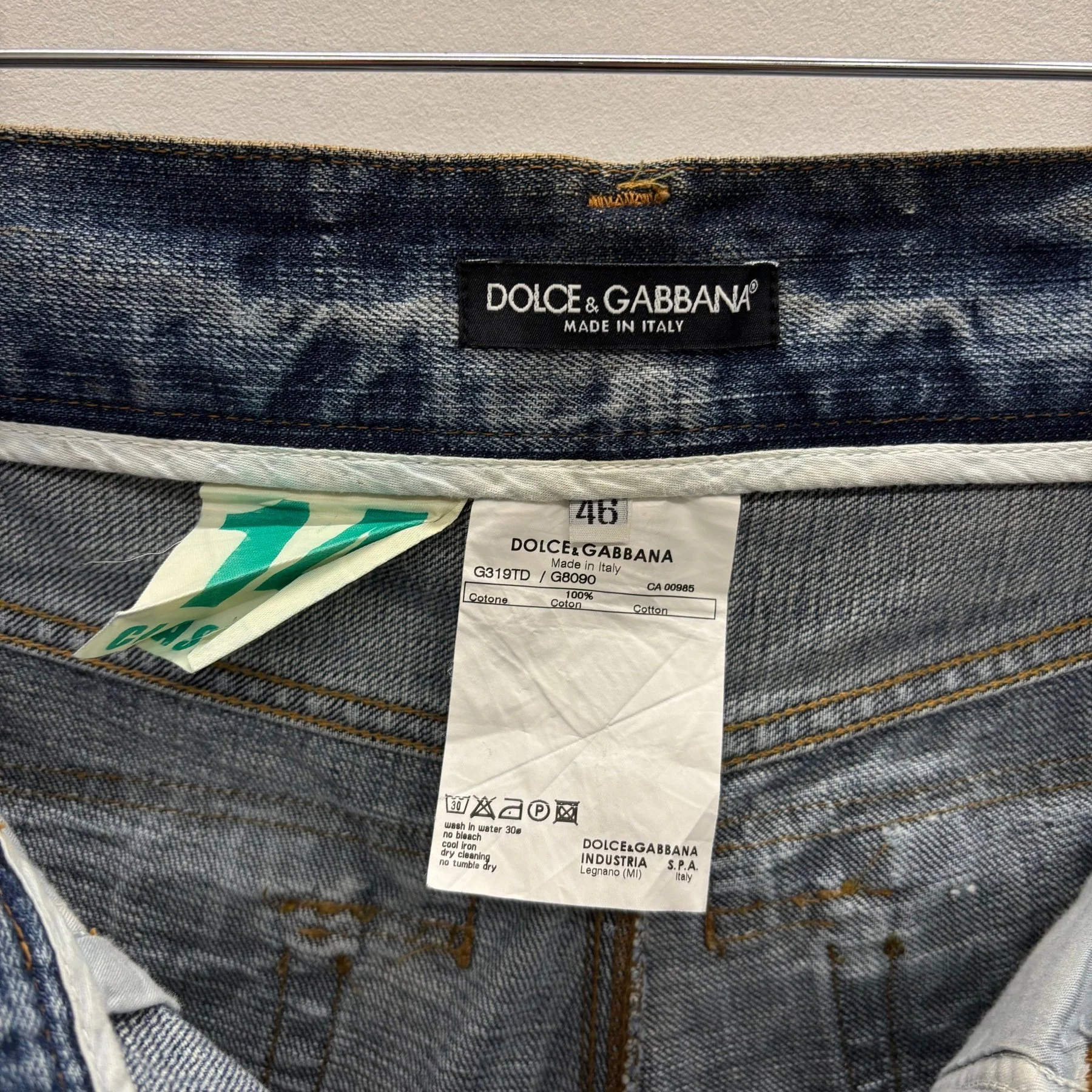 00s Dolce & Gabbana Mud Wash Distressed Straight Leg Jeans - Image 14