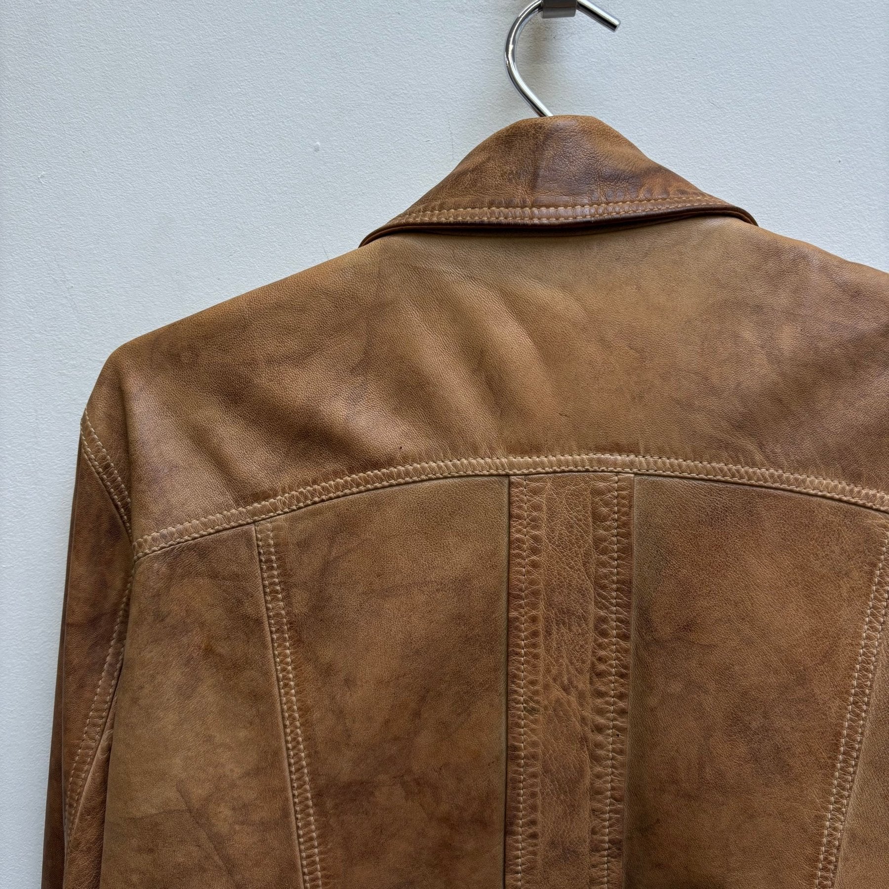 SS10 Dolce & Gabbana Ombré Lambskin Leather Jacket - Image 7