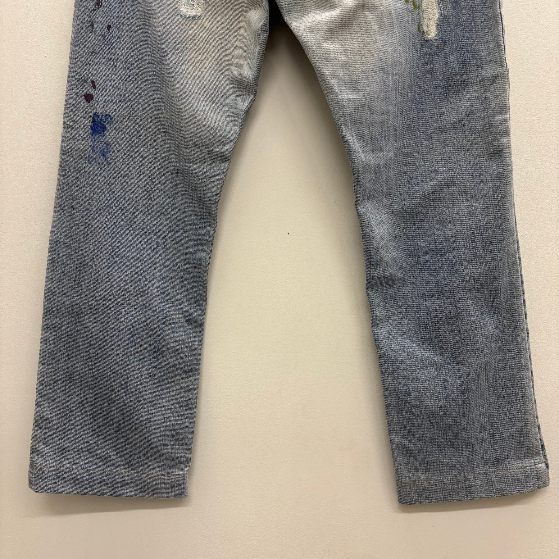 00s Dolce & Gabbana Paint Splattered Distressed Jeans - Image 11