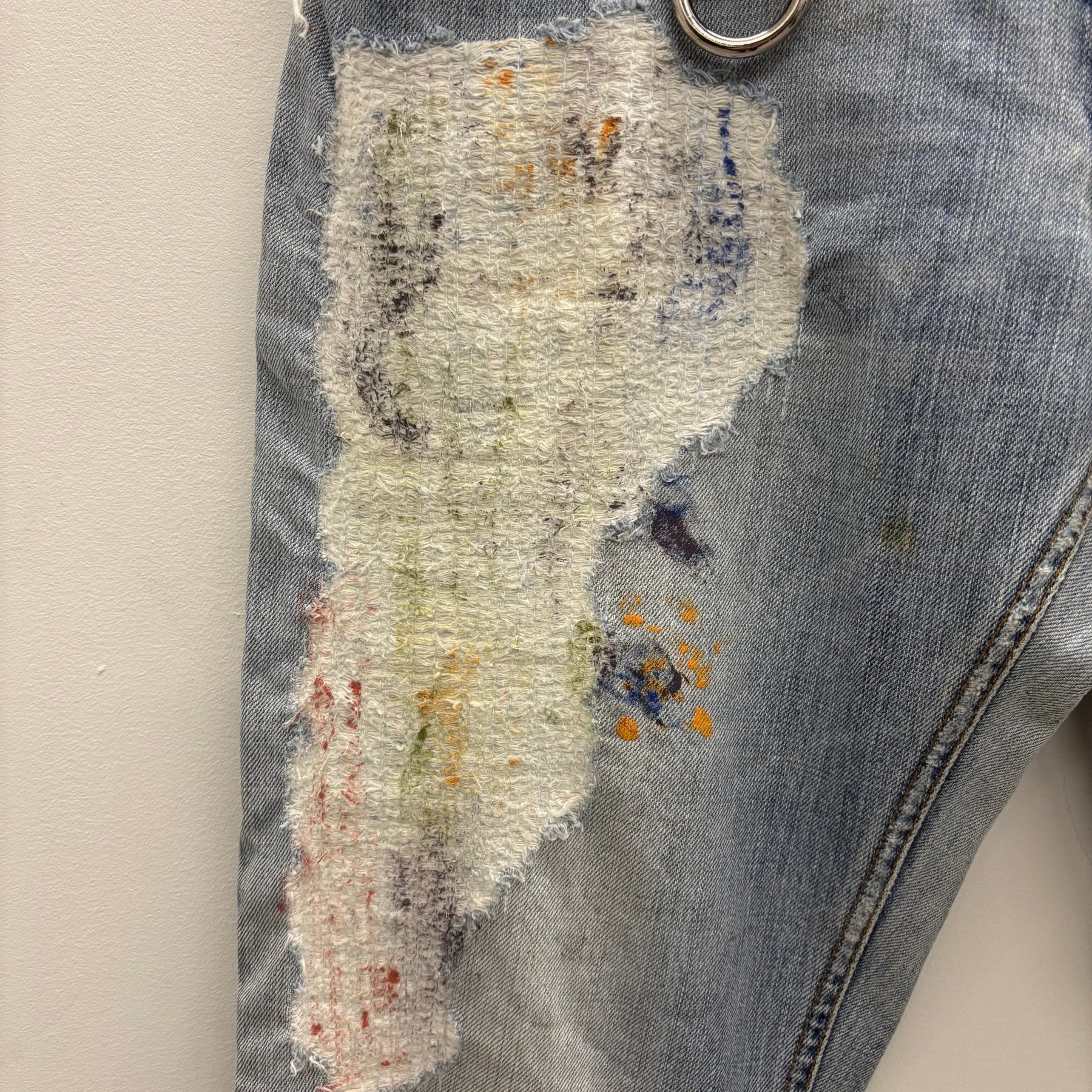 00s Dolce & Gabbana Paint Splattered Distressed Jeans - Image 7