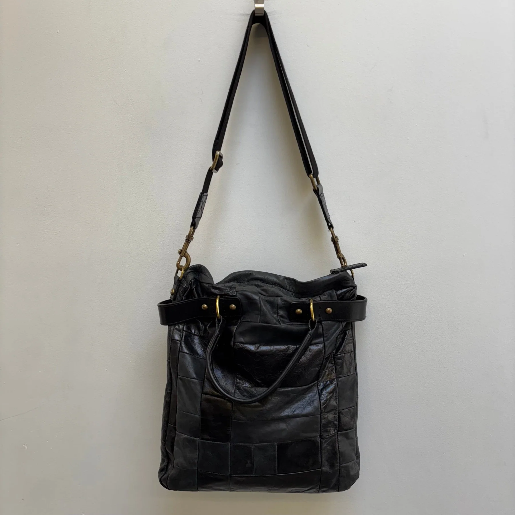 00s Dolce & Gabbana Patchwork Leather Shoulder Bag - Image 4