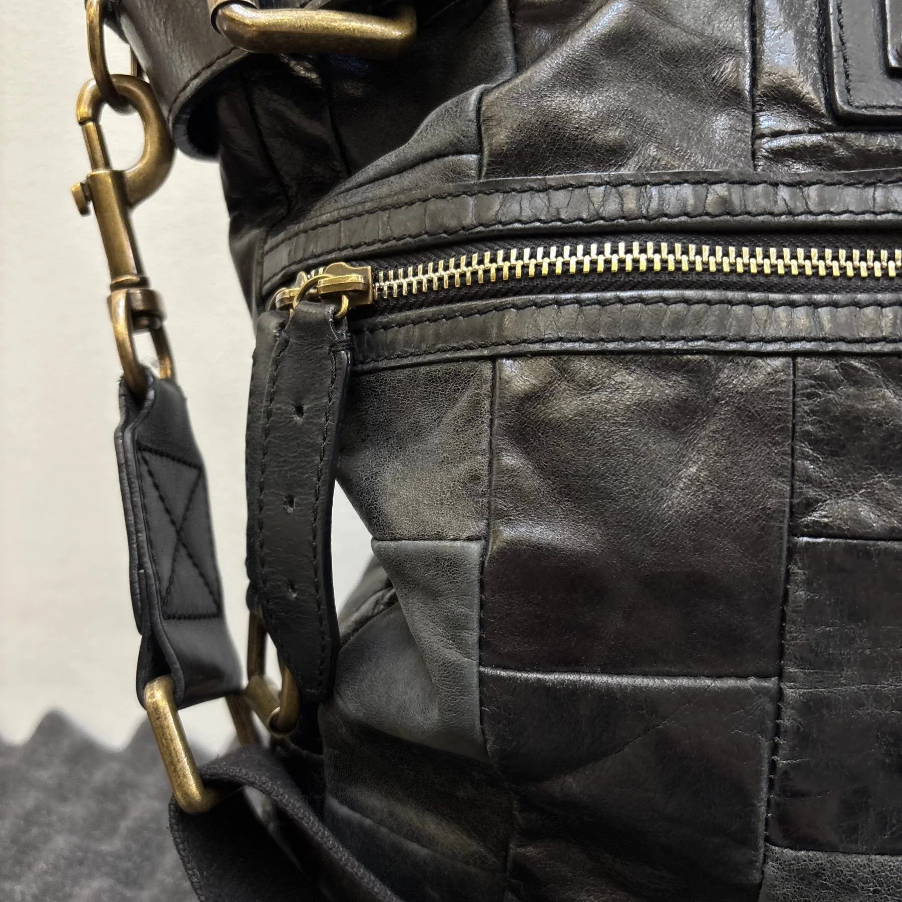 00s Dolce & Gabbana Patchwork Leather Shoulder Bag - Image 7