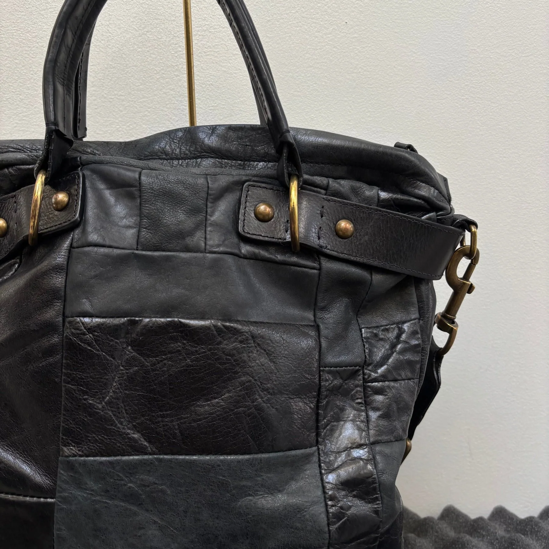 00s Dolce & Gabbana Patchwork Leather Shoulder Bag - Image 9