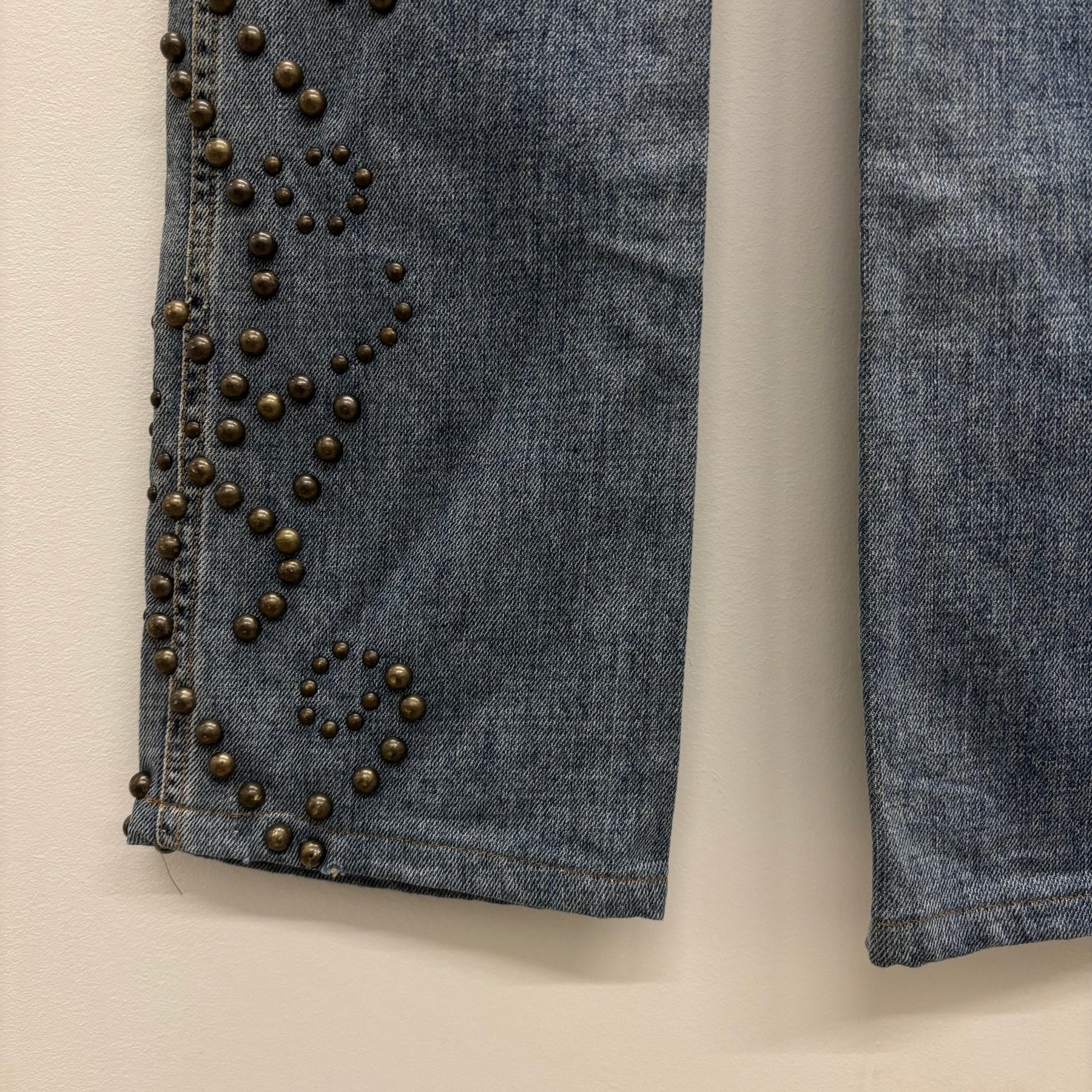 00s Dolce & Gabbana Studded Fur Pocket Jeans - Image 13
