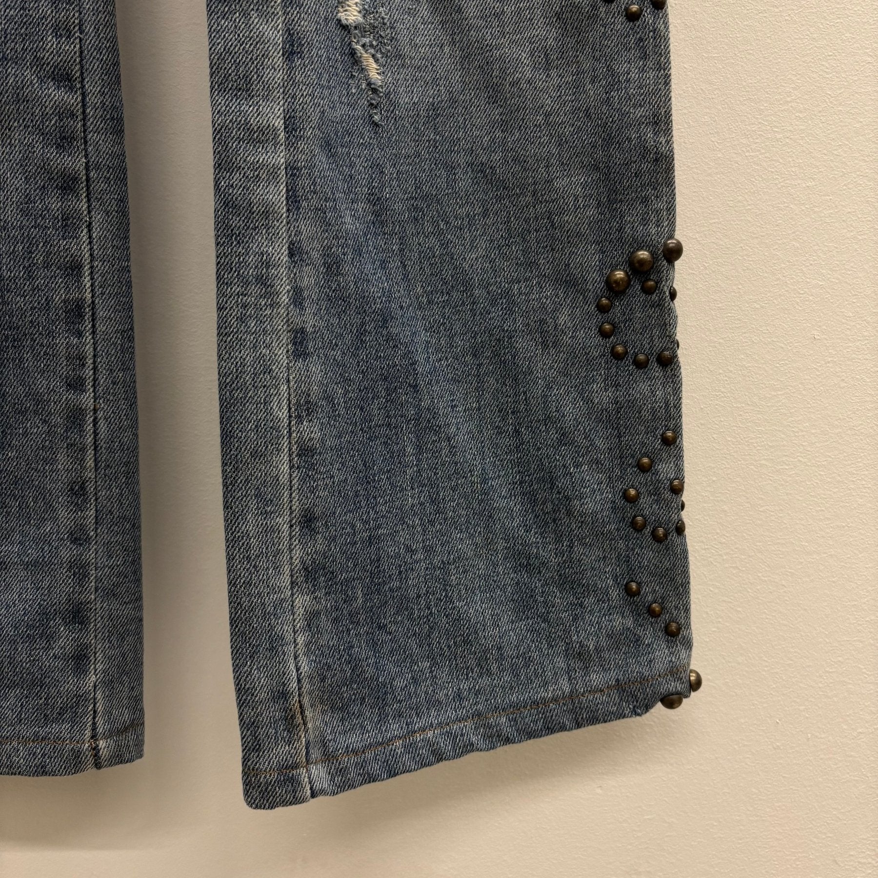 00s Dolce & Gabbana Studded Fur Pocket Jeans - Image 8